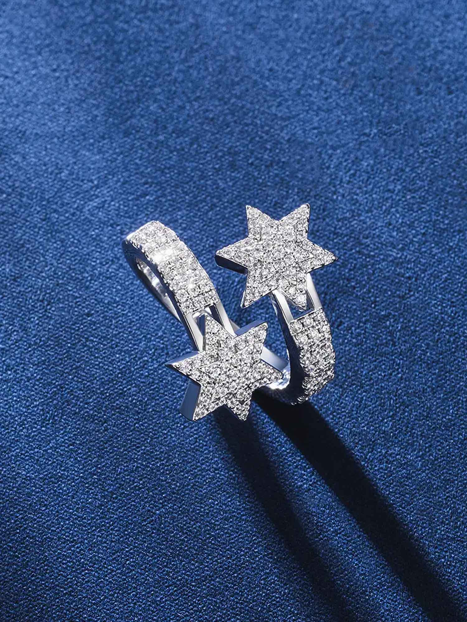 S925 Moissanite Pentagram Ring - Image 2