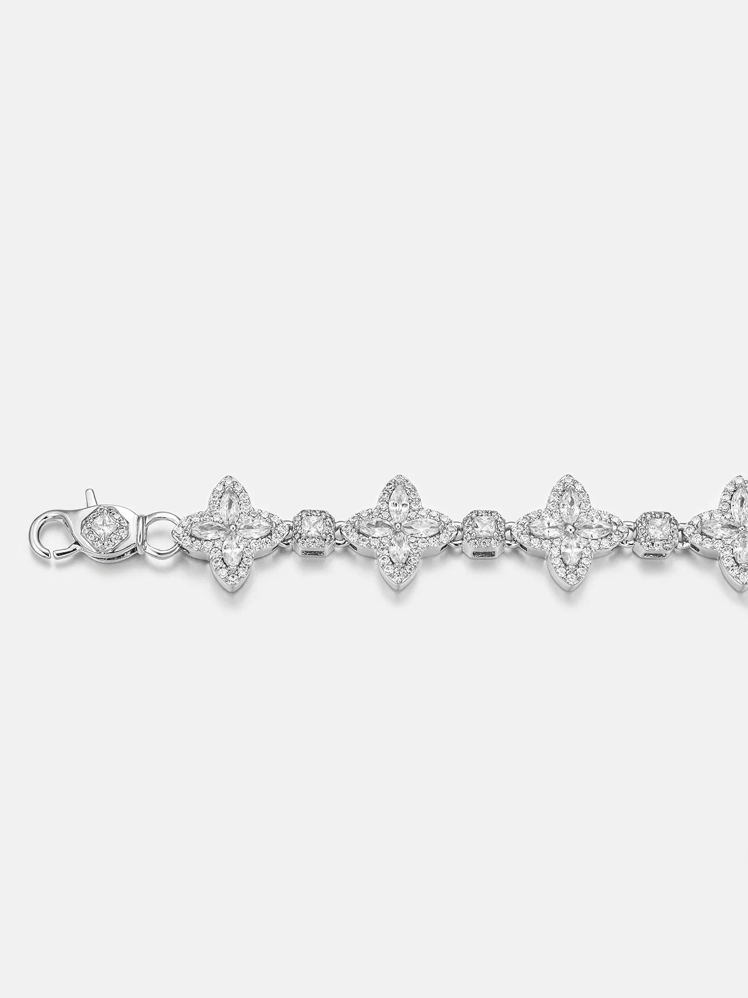 S925 Moissanite Princess Flower Chain Or Bracelet - Image 5