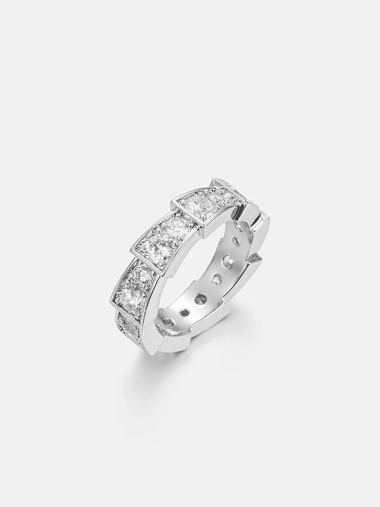 S925 Moissanite Progressive Circle Ring - Image 2