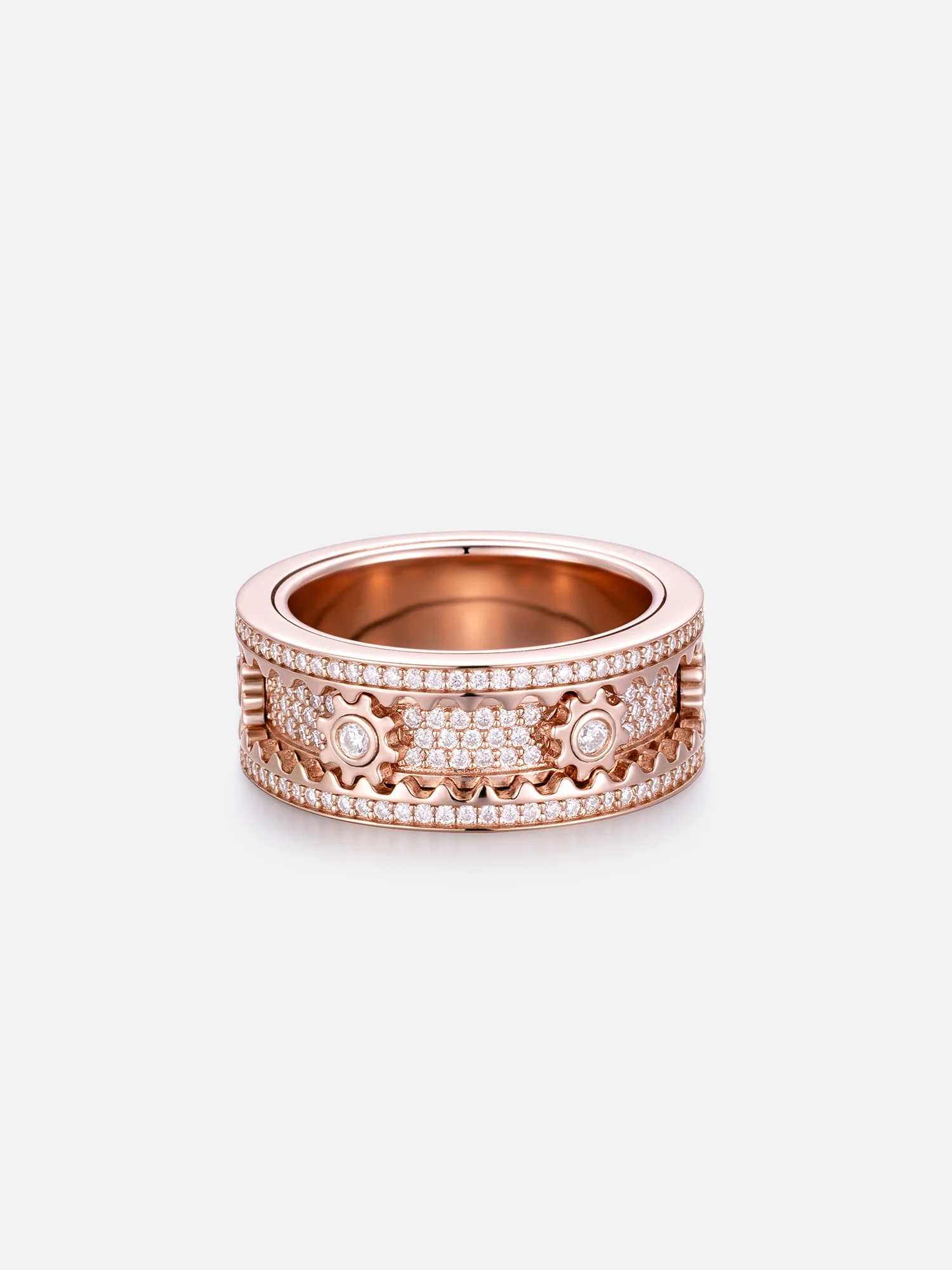 Custom S925 Moissanite Rotatable Cogwheel Ring - Image 6