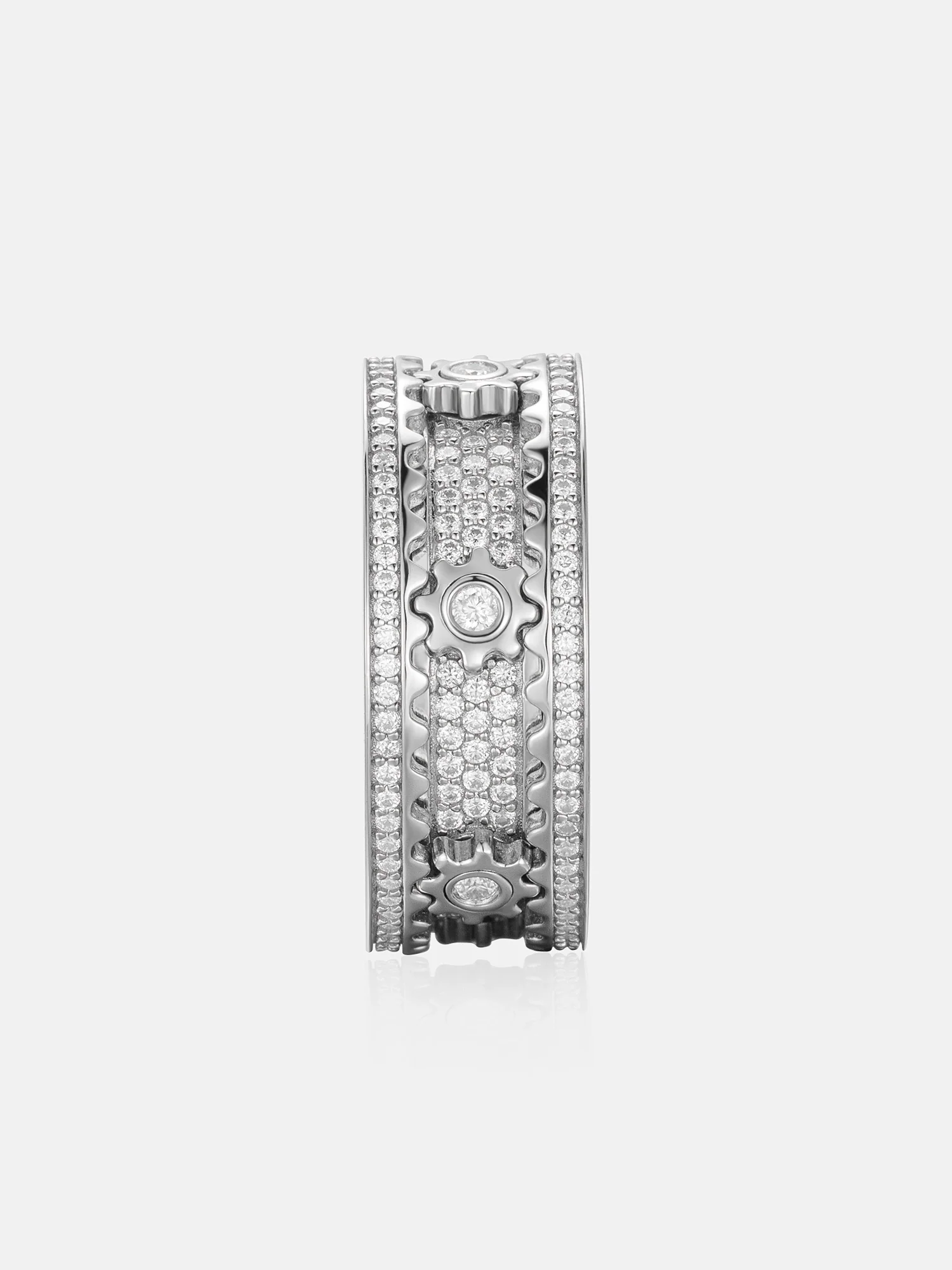 Custom S925 Moissanite Rotatable Cogwheel Ring - Image 7