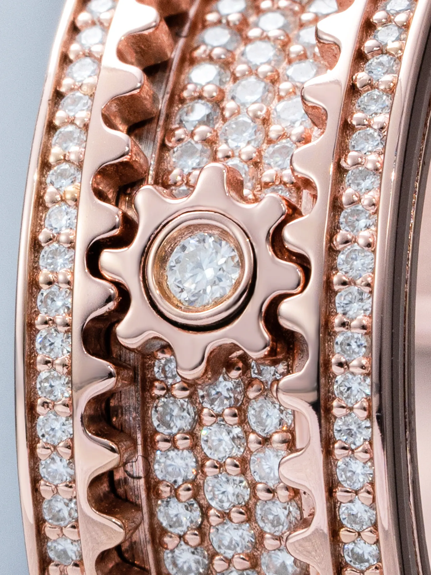 Custom S925 Moissanite Rotatable Cogwheel Ring - Image 8