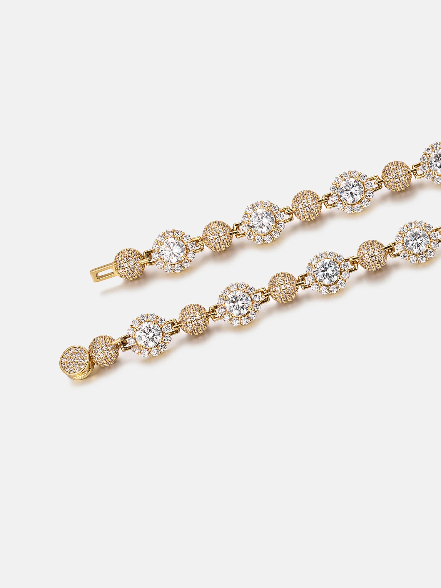 S925 Moissanite Round Ball Flower Bracelet - Image 3