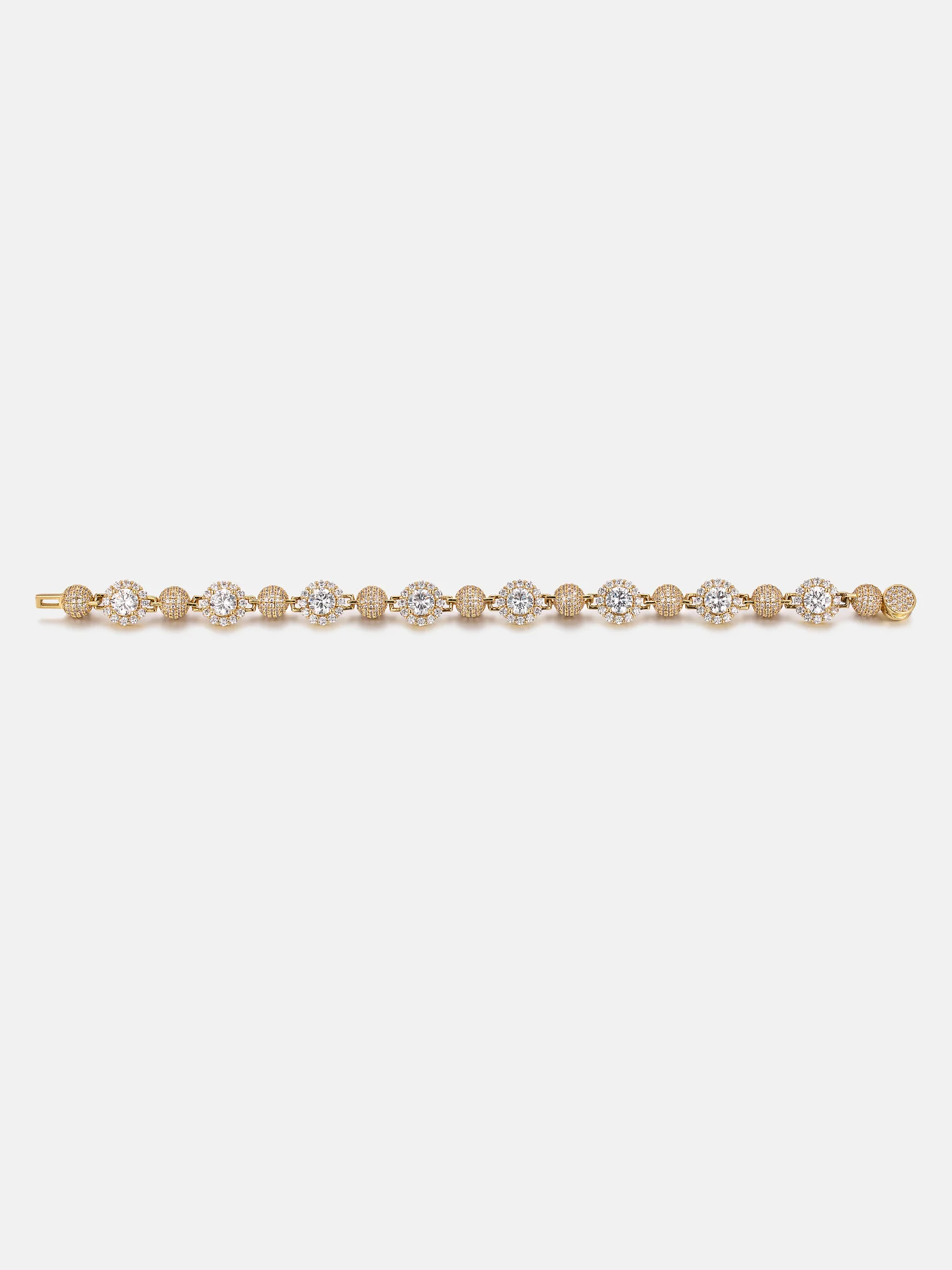 S925 Moissanite Round Ball Flower Bracelet - Image 4