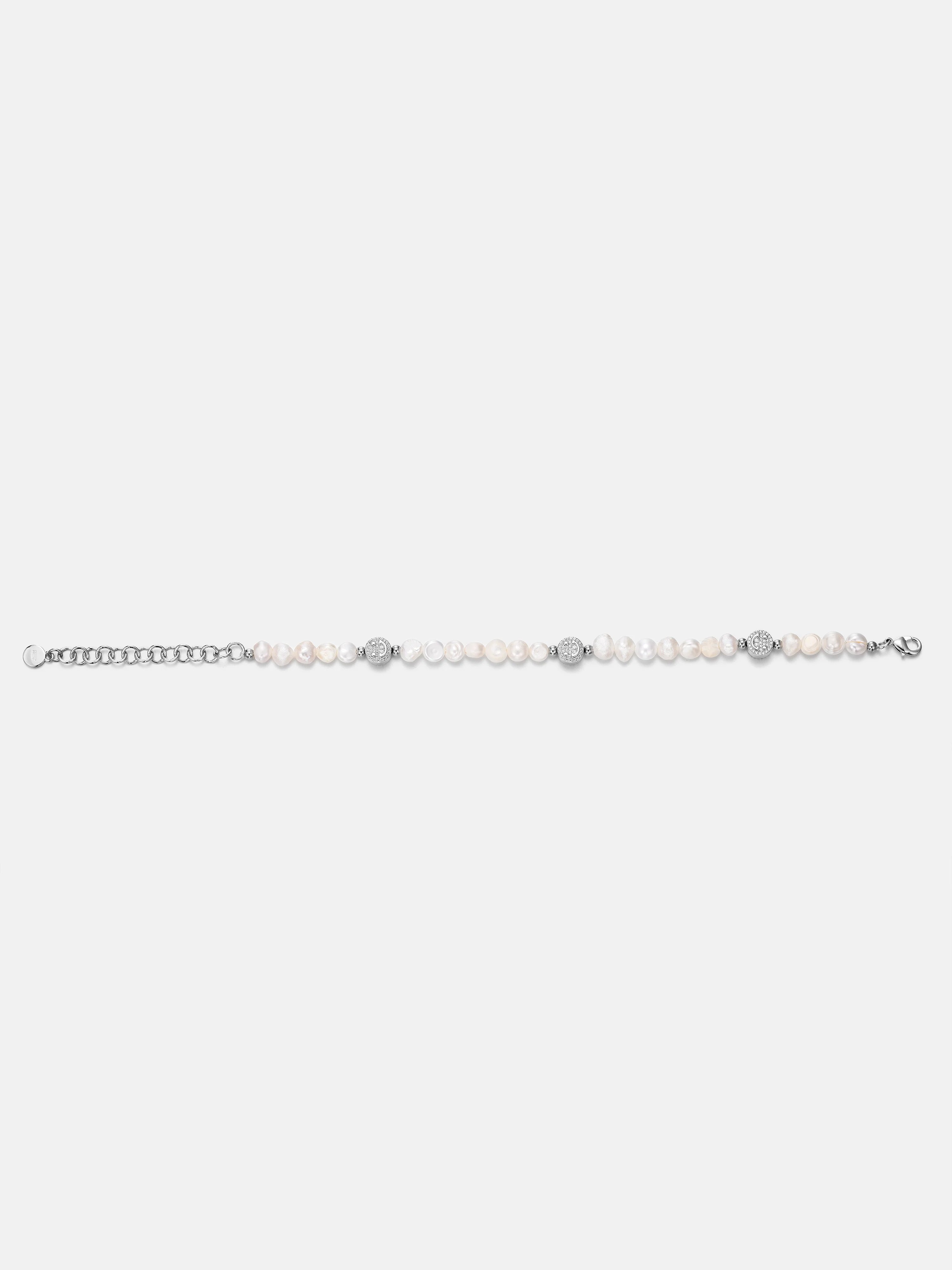 S925 Moissanite Smiley Pearl Bracelet - Image 3