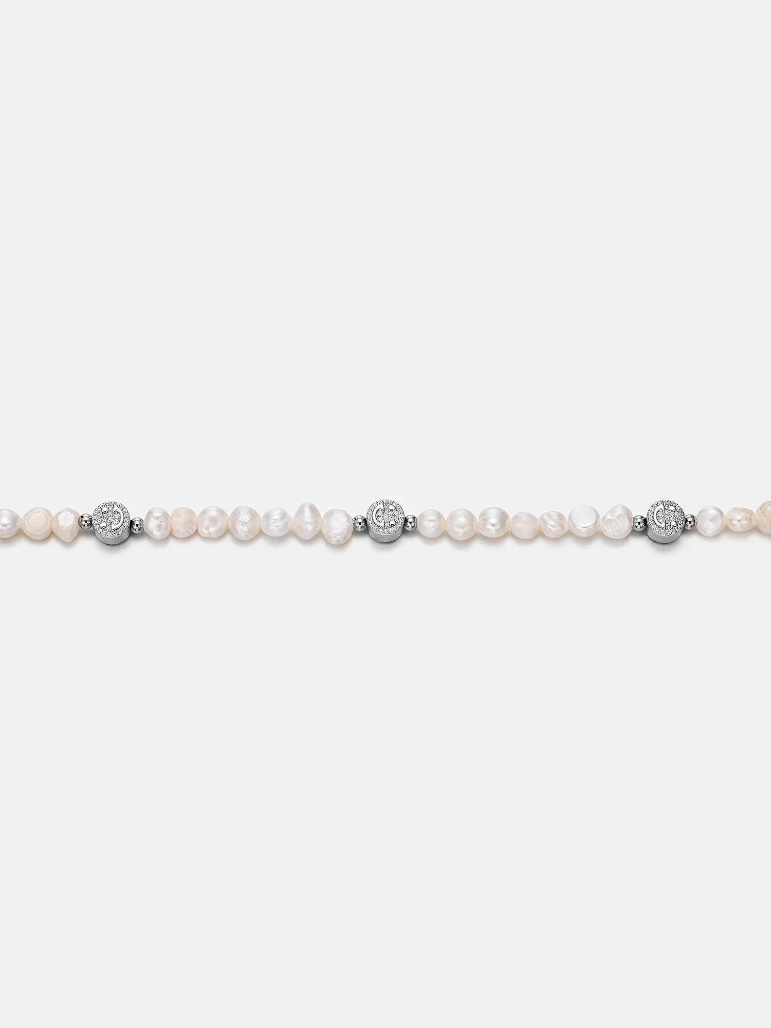 S925 Moissanite Smiley Pearl Bracelet - Image 4