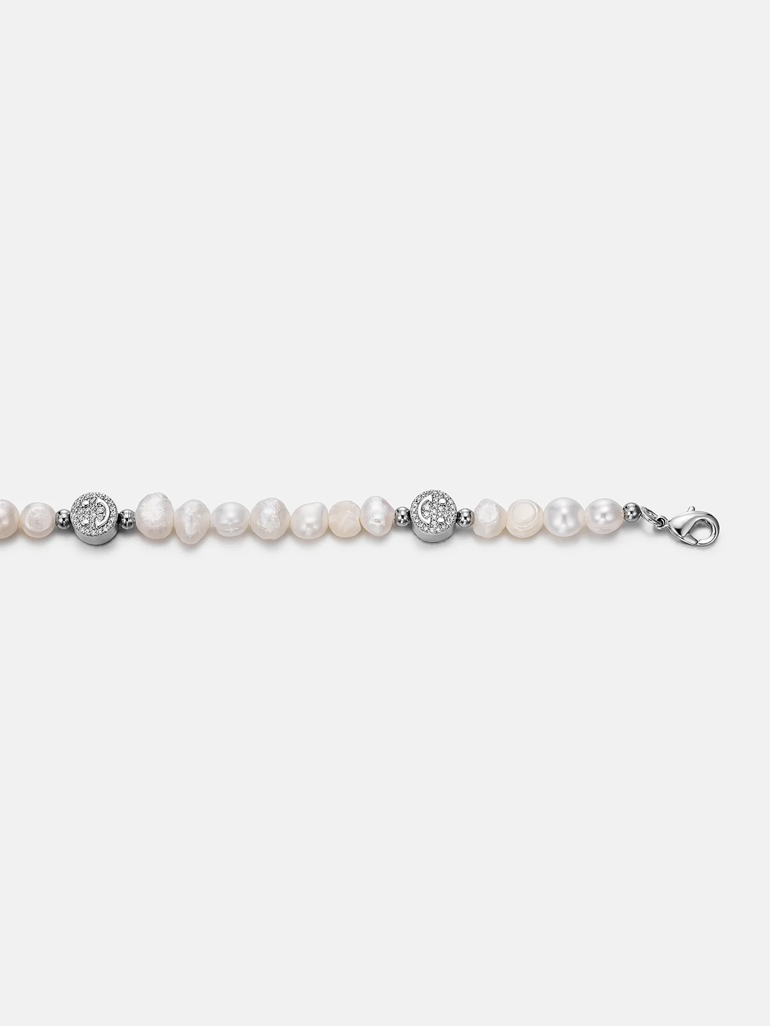 S925 Moissanite Smiley Pearl Bracelet - Image 5