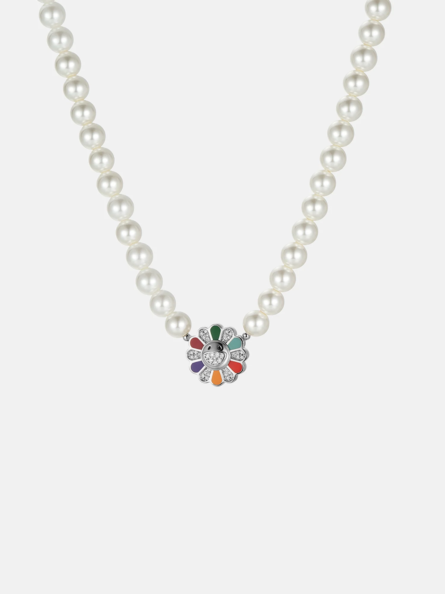 S925 Moissanite Sunflower Pearl Chain - Image 2