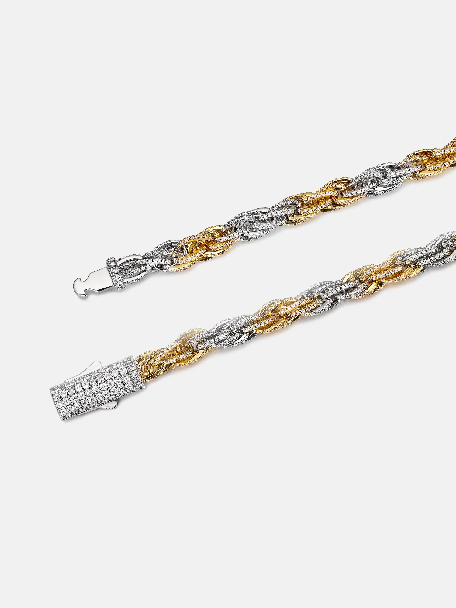 S925 Moissanite Two Tone 5mm Rope Chain Or Bracelet - Image 7