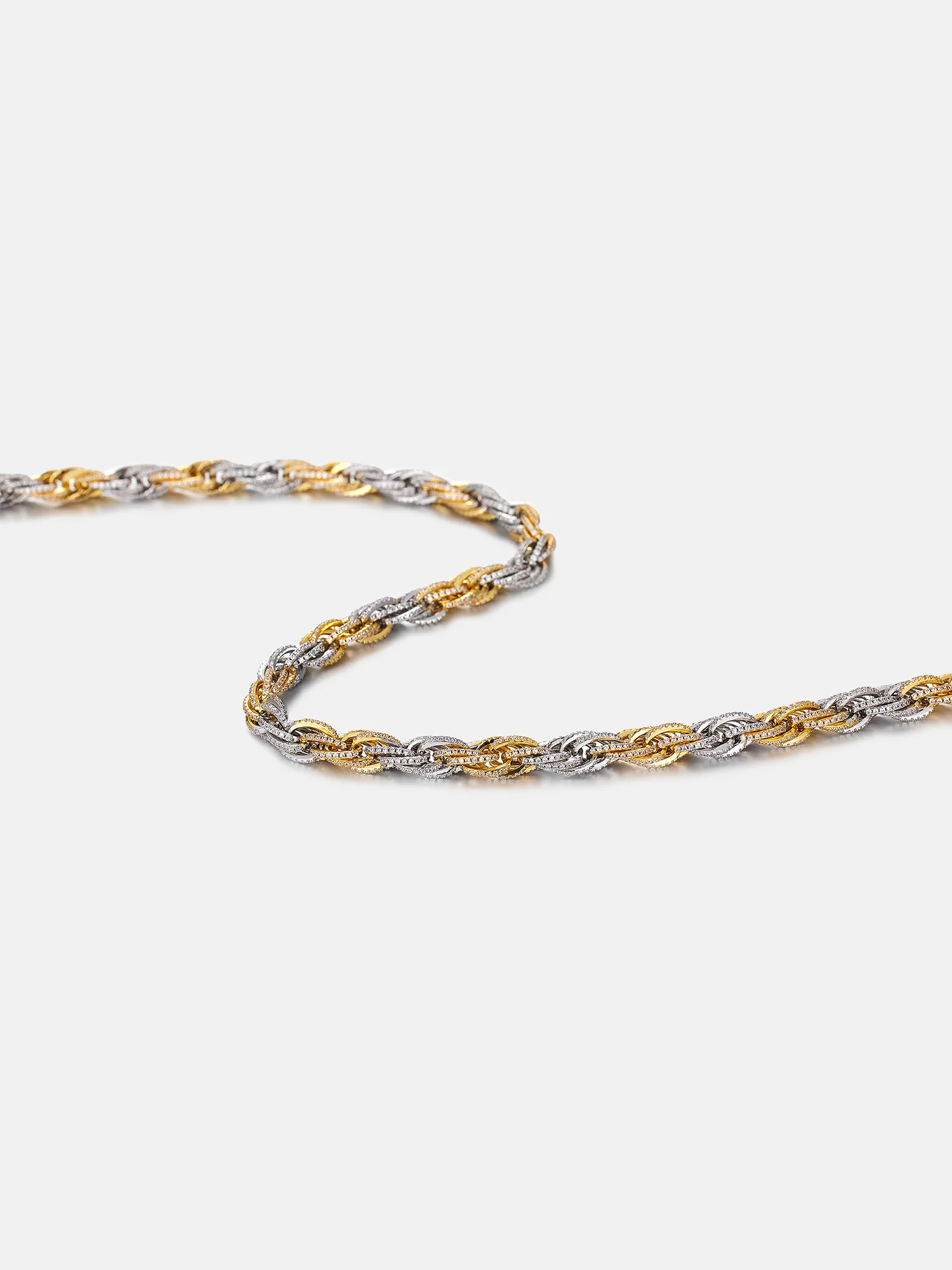 S925 Moissanite Two Tone 5mm Rope Chain Or Bracelet - Image 8