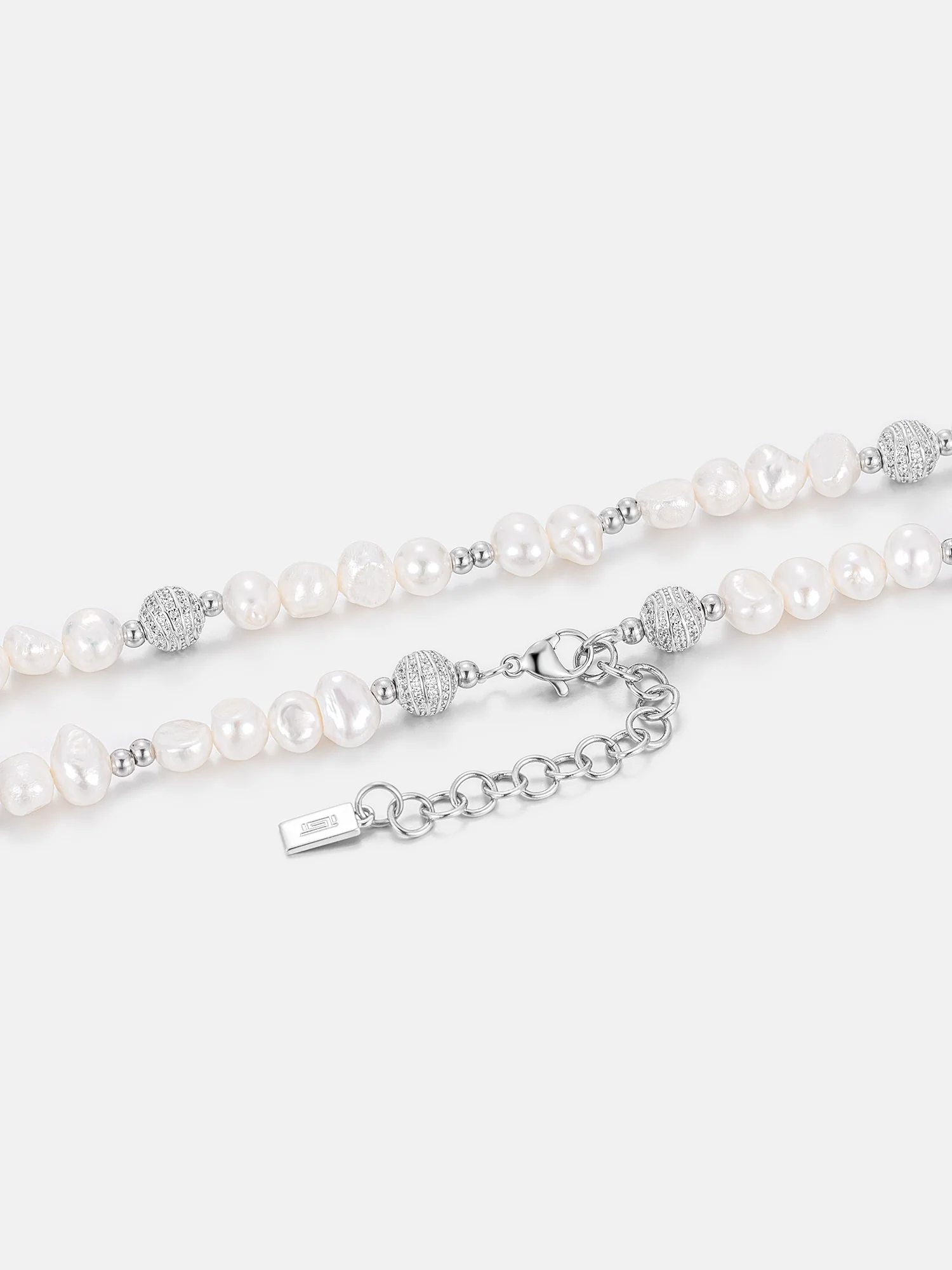 S925 Pearl Moissanite Beaded Chain - Image 4