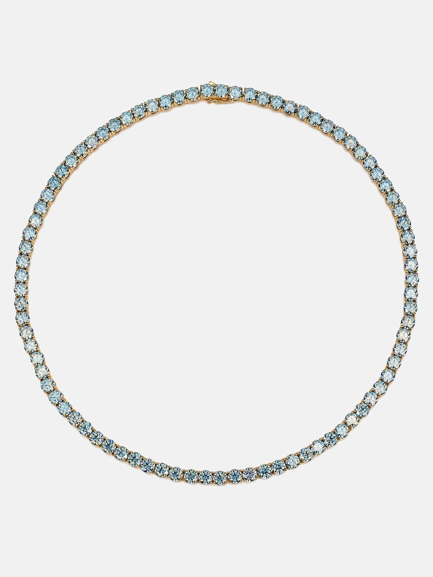 Rare Blue Moissanite Tennis Chain - Image 2