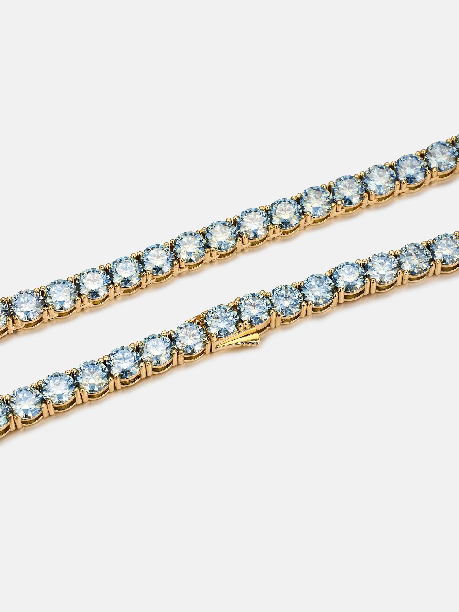 Rare Blue Moissanite Tennis Chain - Image 3