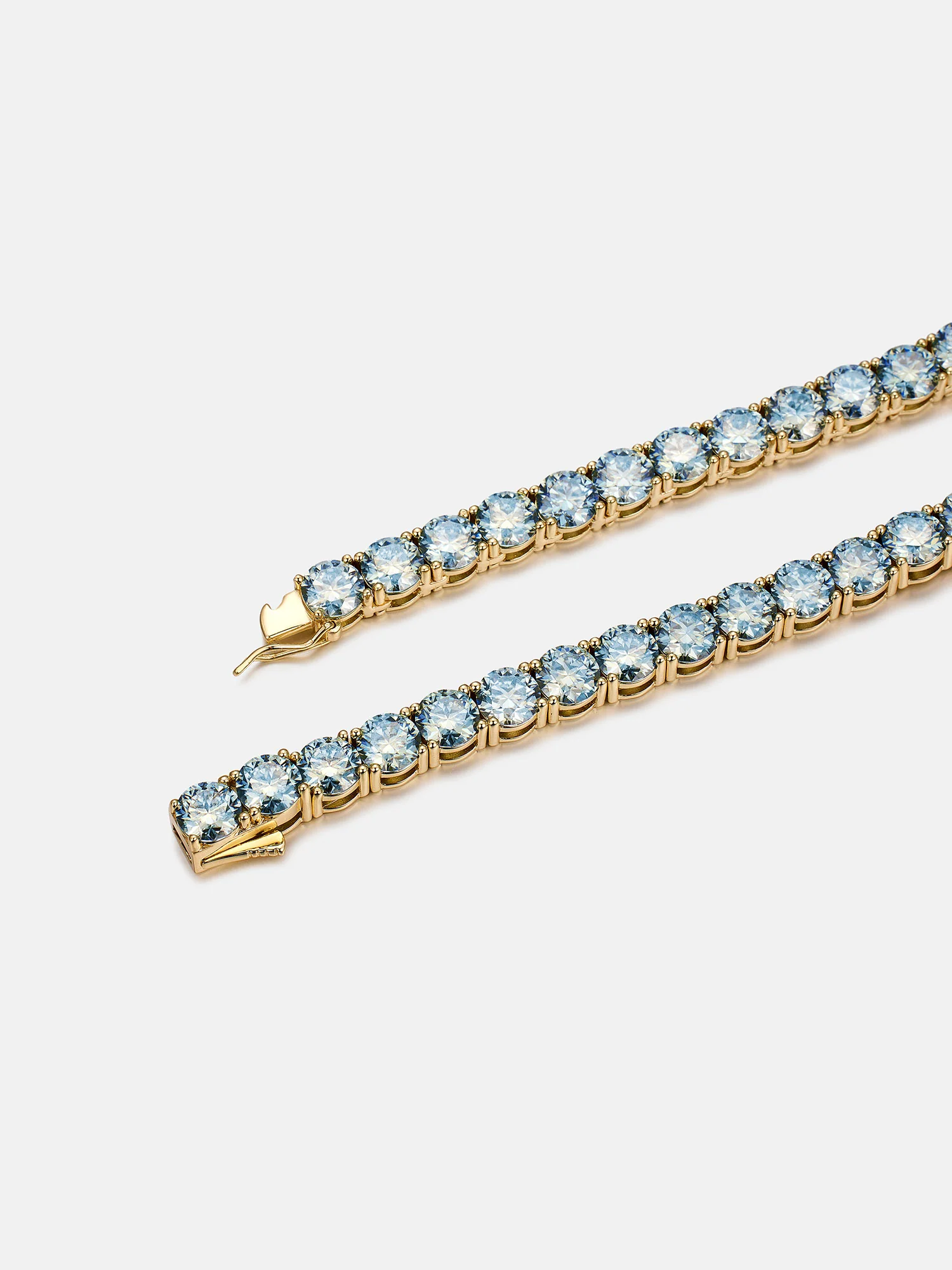 Rare Blue Moissanite Tennis Chain - Image 4