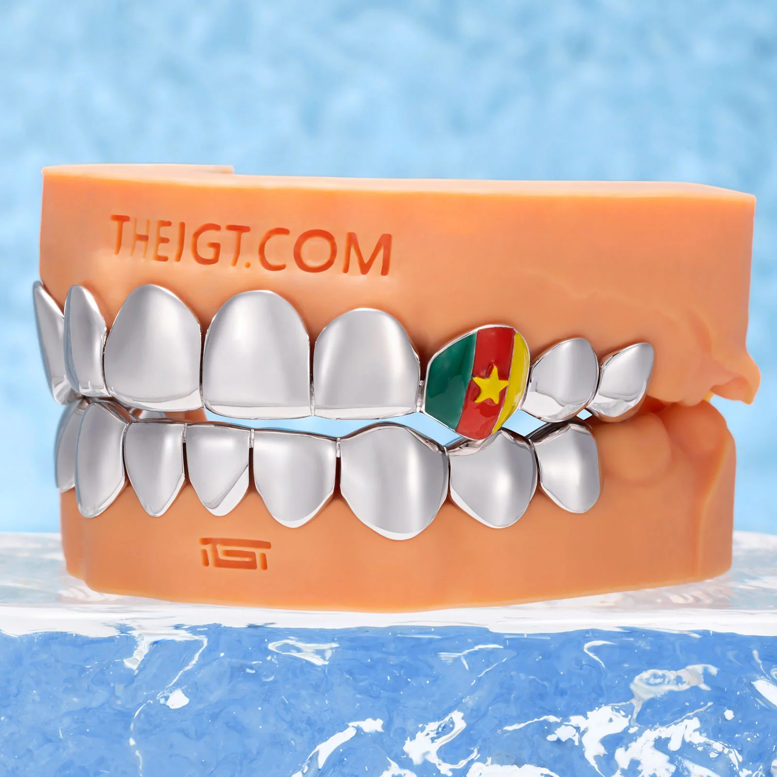 Silver African Flag Grillz - Image 4