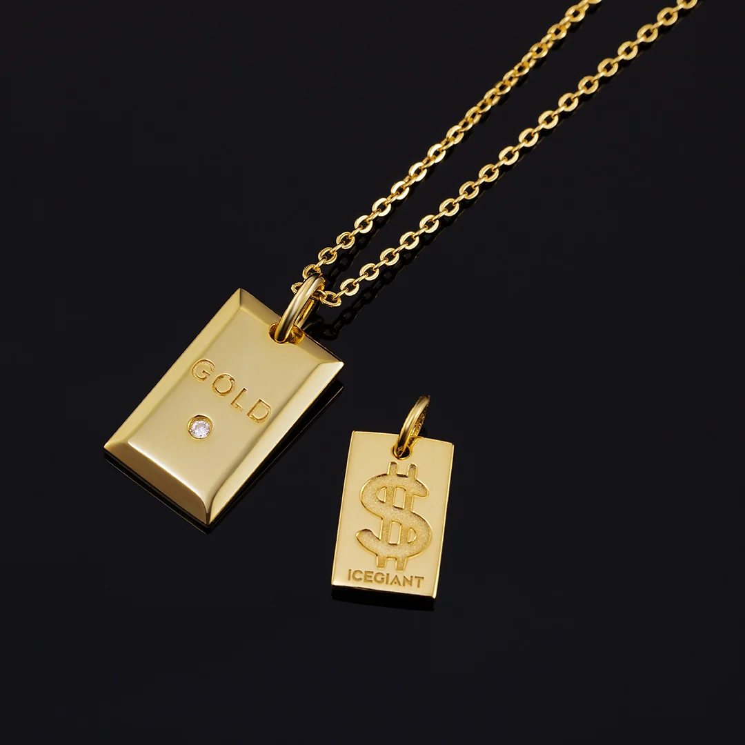 Solid Gold  Dollar Pendant - Image 3