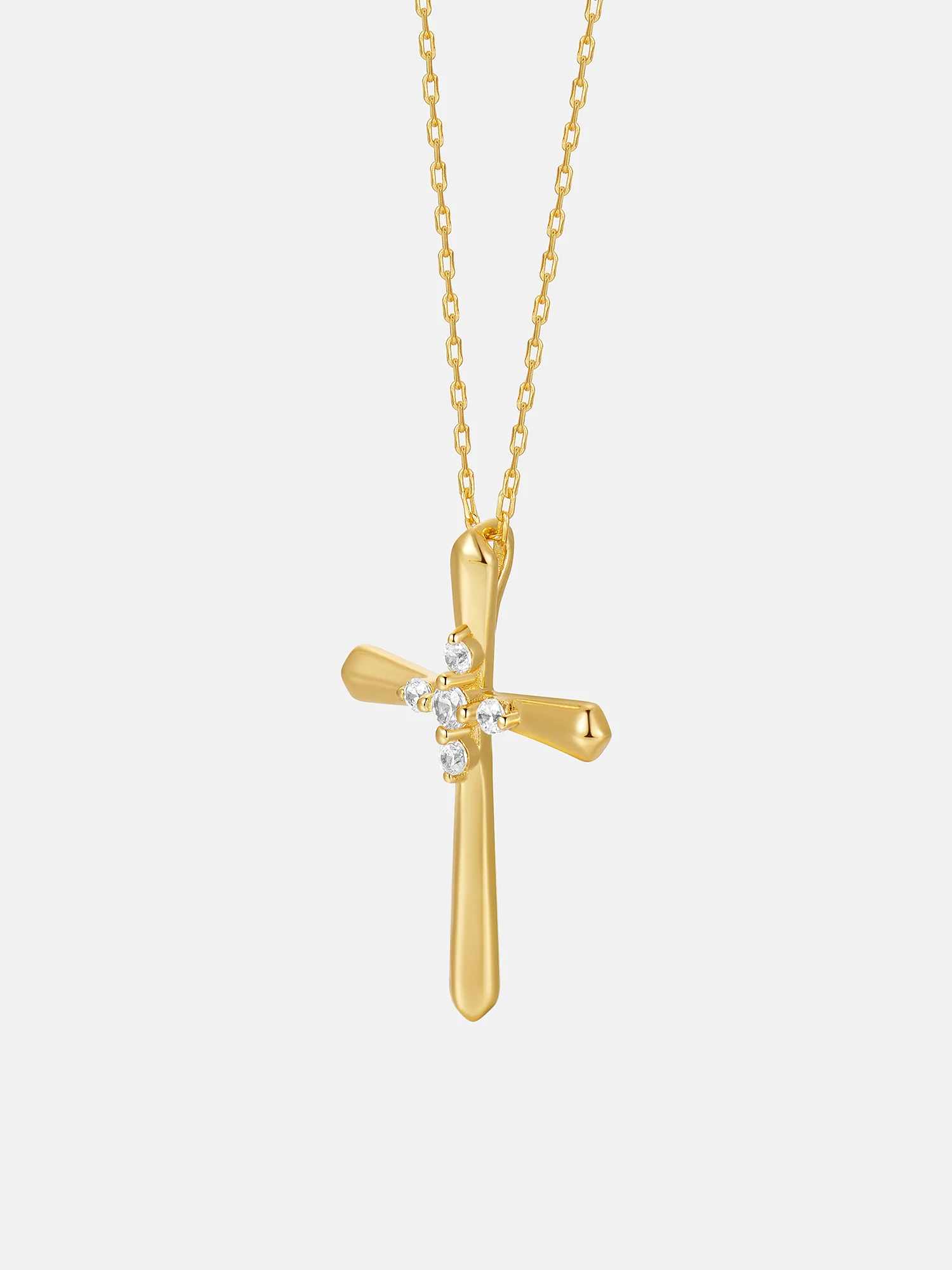 Solid Gold Medal Cross Pendant - Image 2