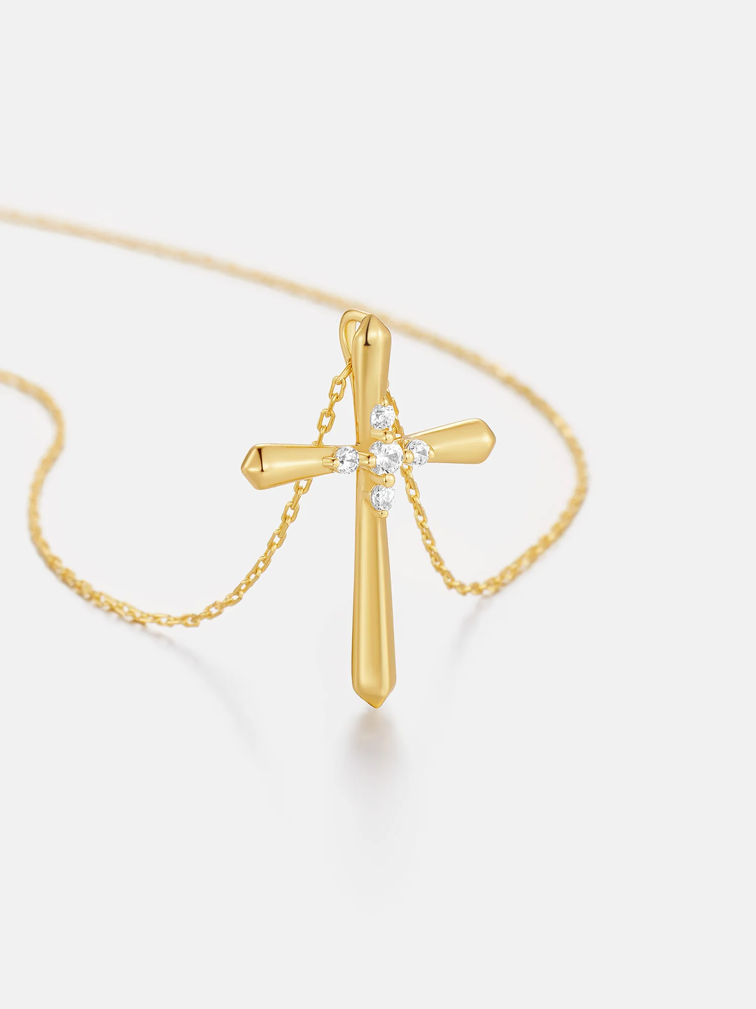 Solid Gold Medal Cross Pendant - Image 3