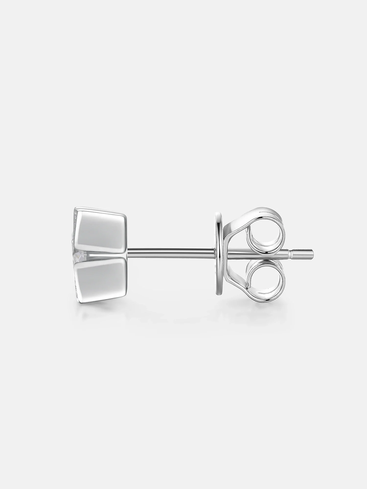 Solitaire Octagon Moissanite Square Cluster Stud Earrings - Image 4