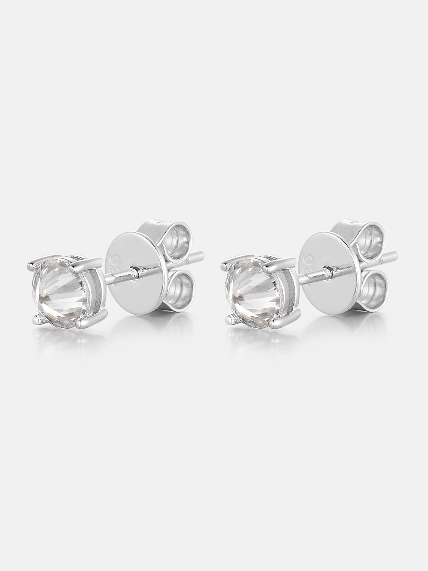 Spiky 1CT Moissanite Reverse Set Round Studs - Image 3