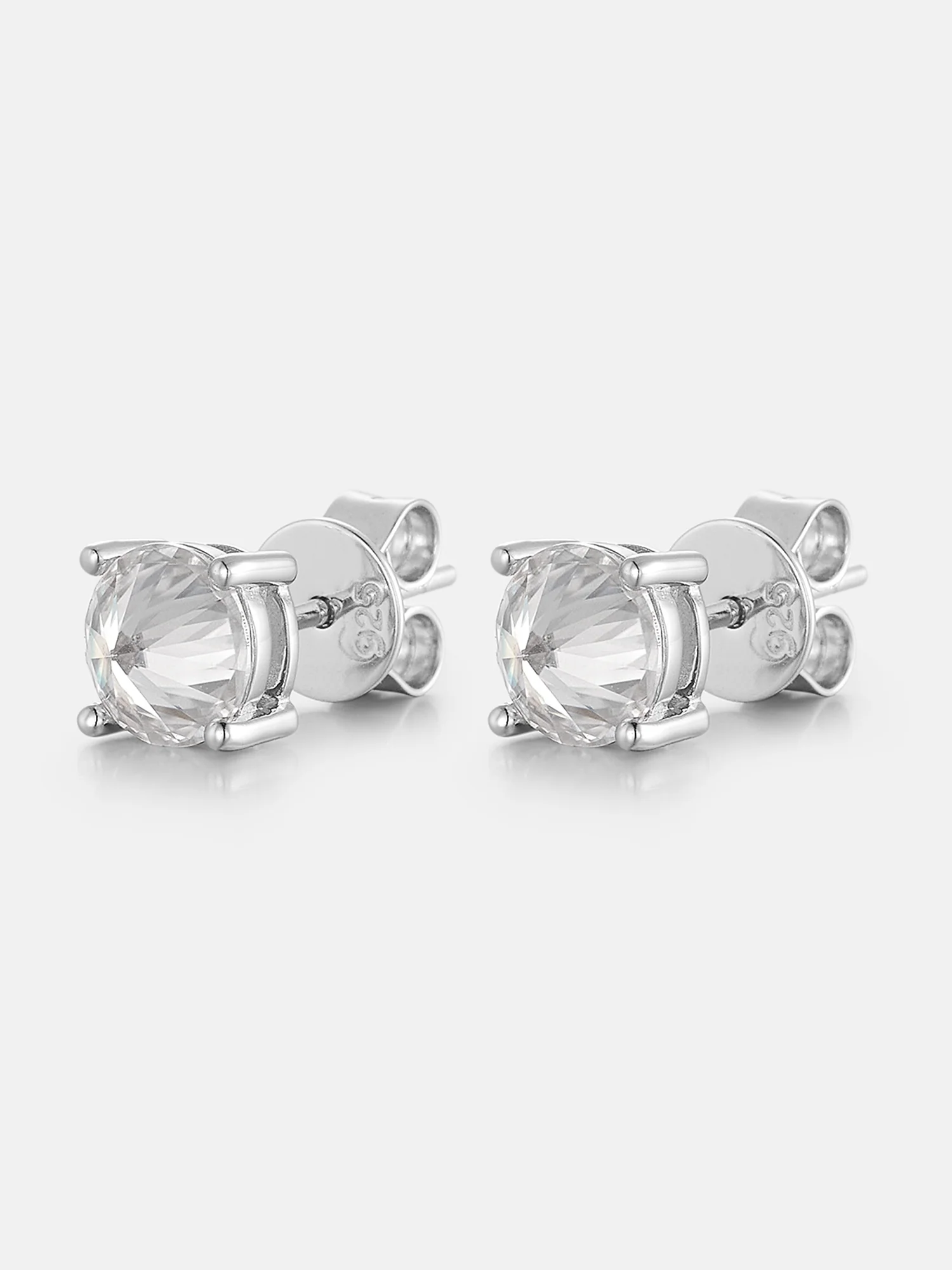Spiky 2CT Moissanite Reverse Set Round Studs - Image 3