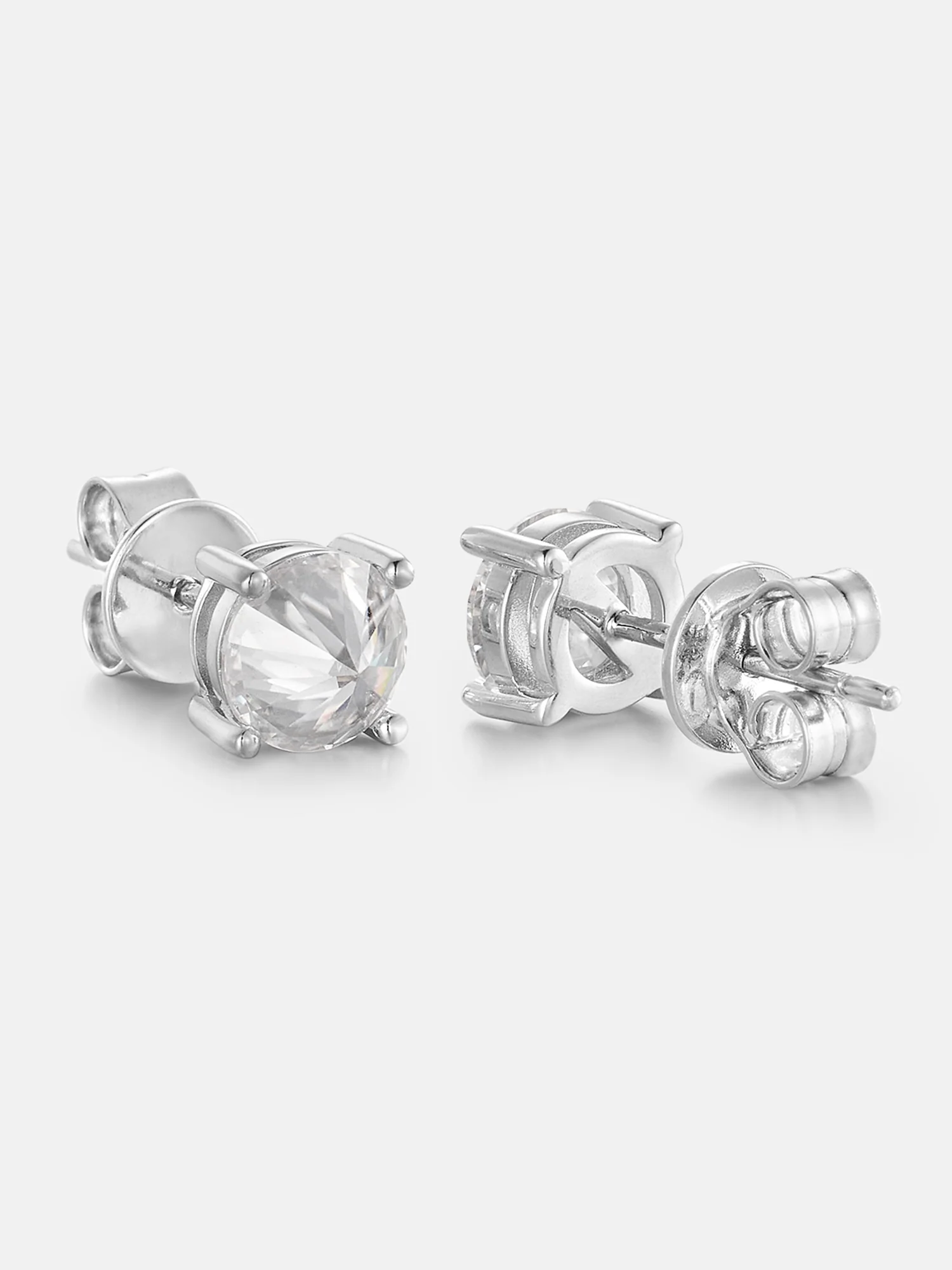 Spiky 2CT Moissanite Reverse Set Round Studs - Image 4