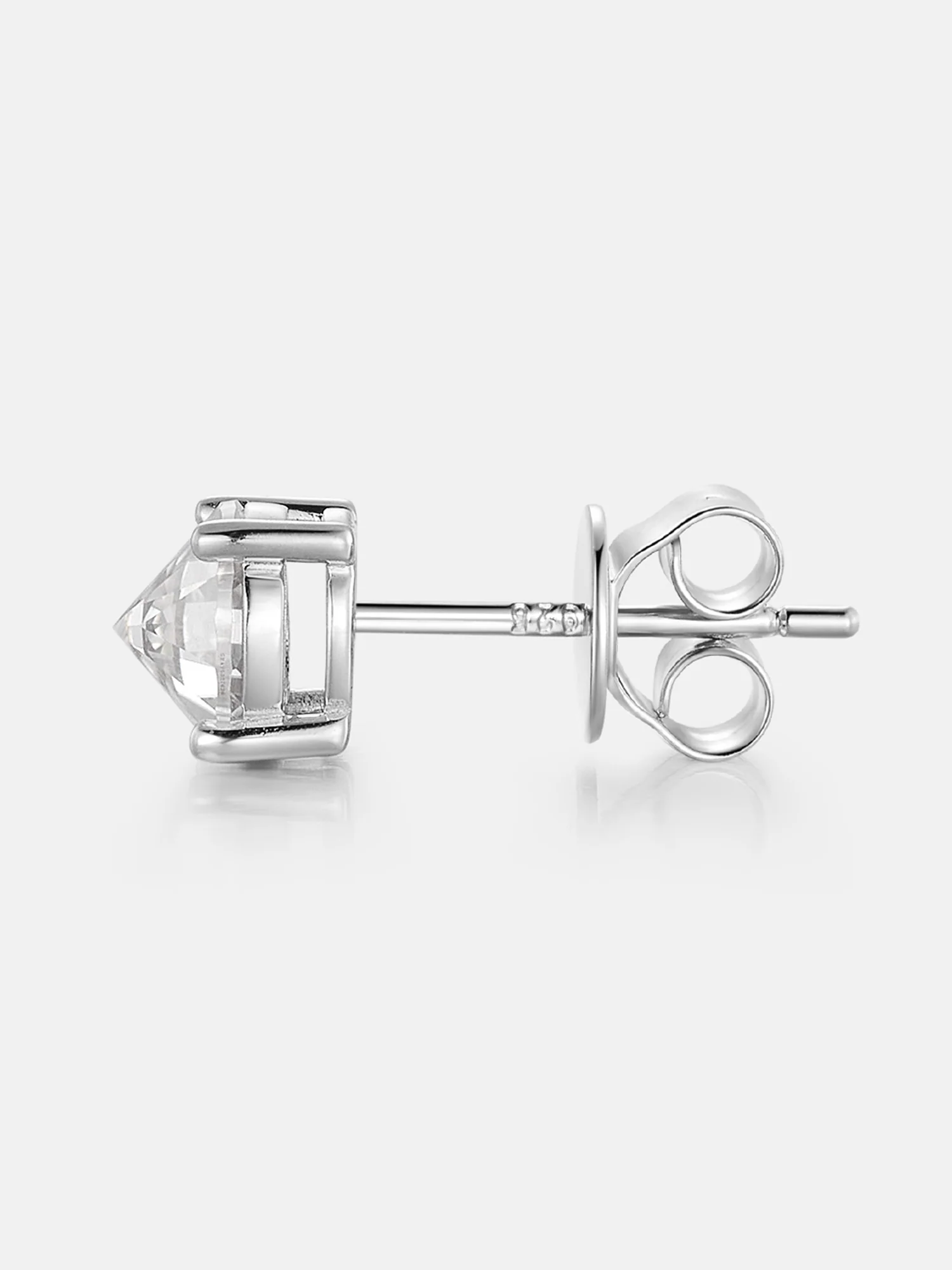 Spiky 2CT Moissanite Reverse Set Round Studs - Image 5