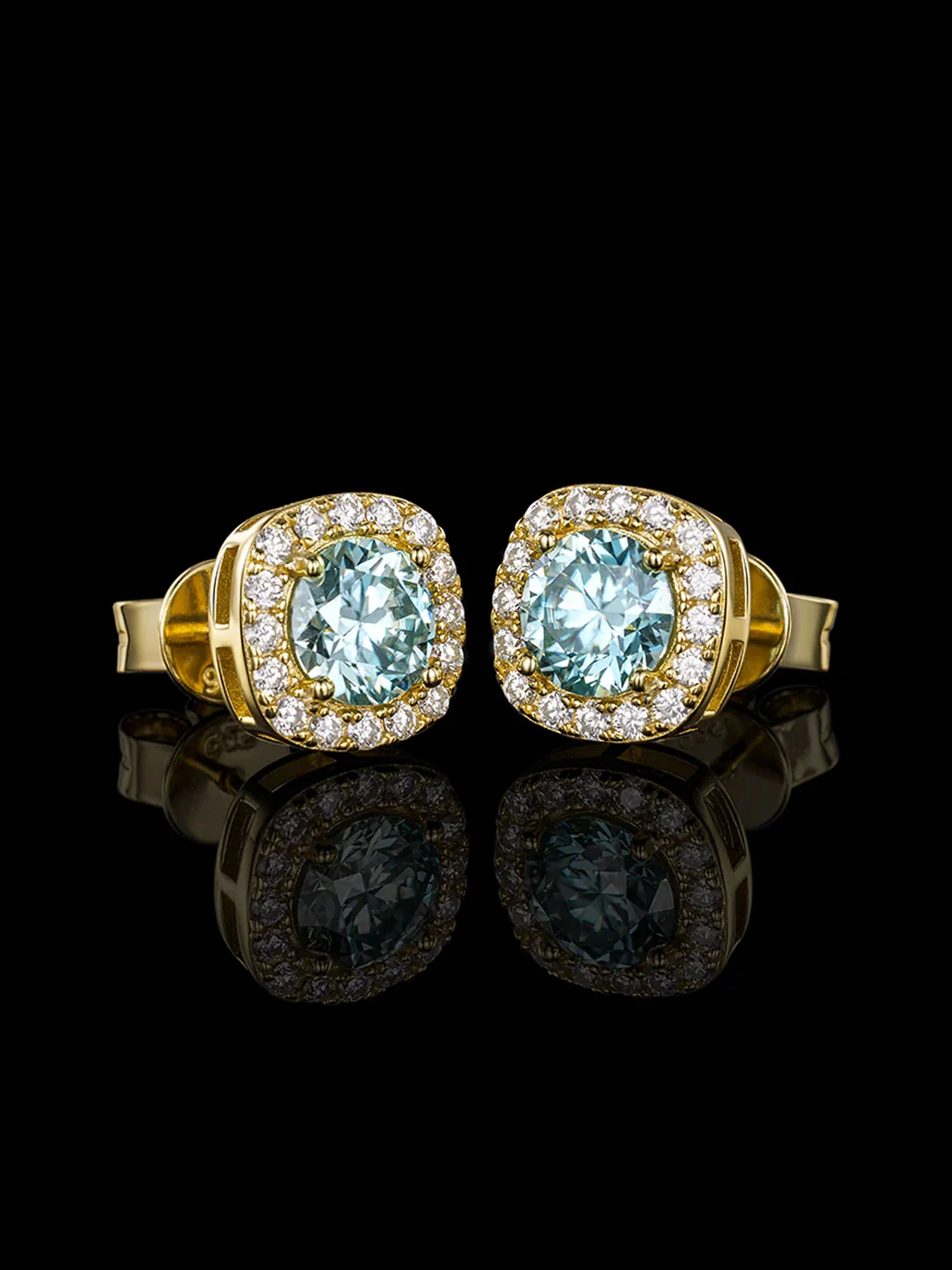 Square Stud Earrings - 3.4 Carat Total - Image 6