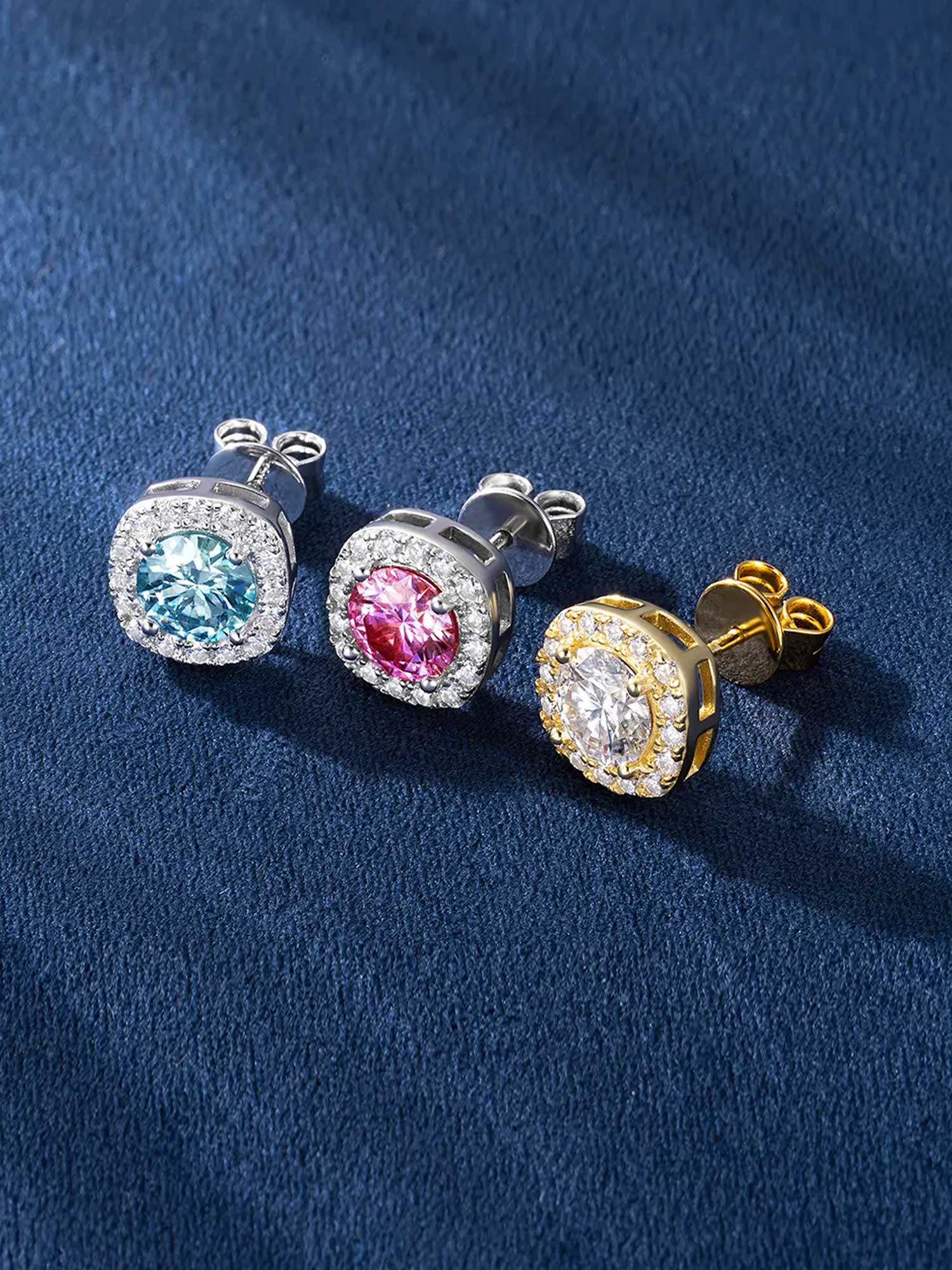 Square Stud Earrings - 3.4 Carat Total - Image 7