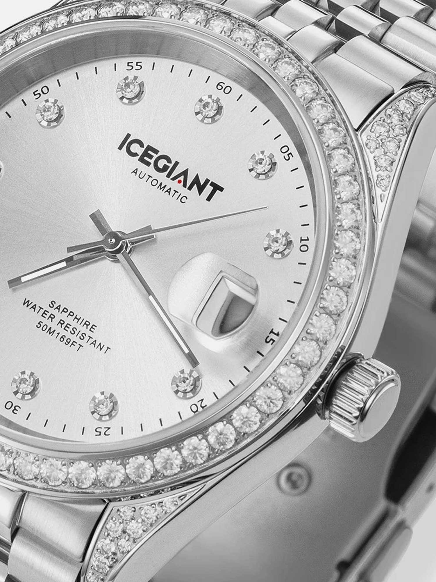 Stainless Iced Moissanite Watch 40mm - Image 3