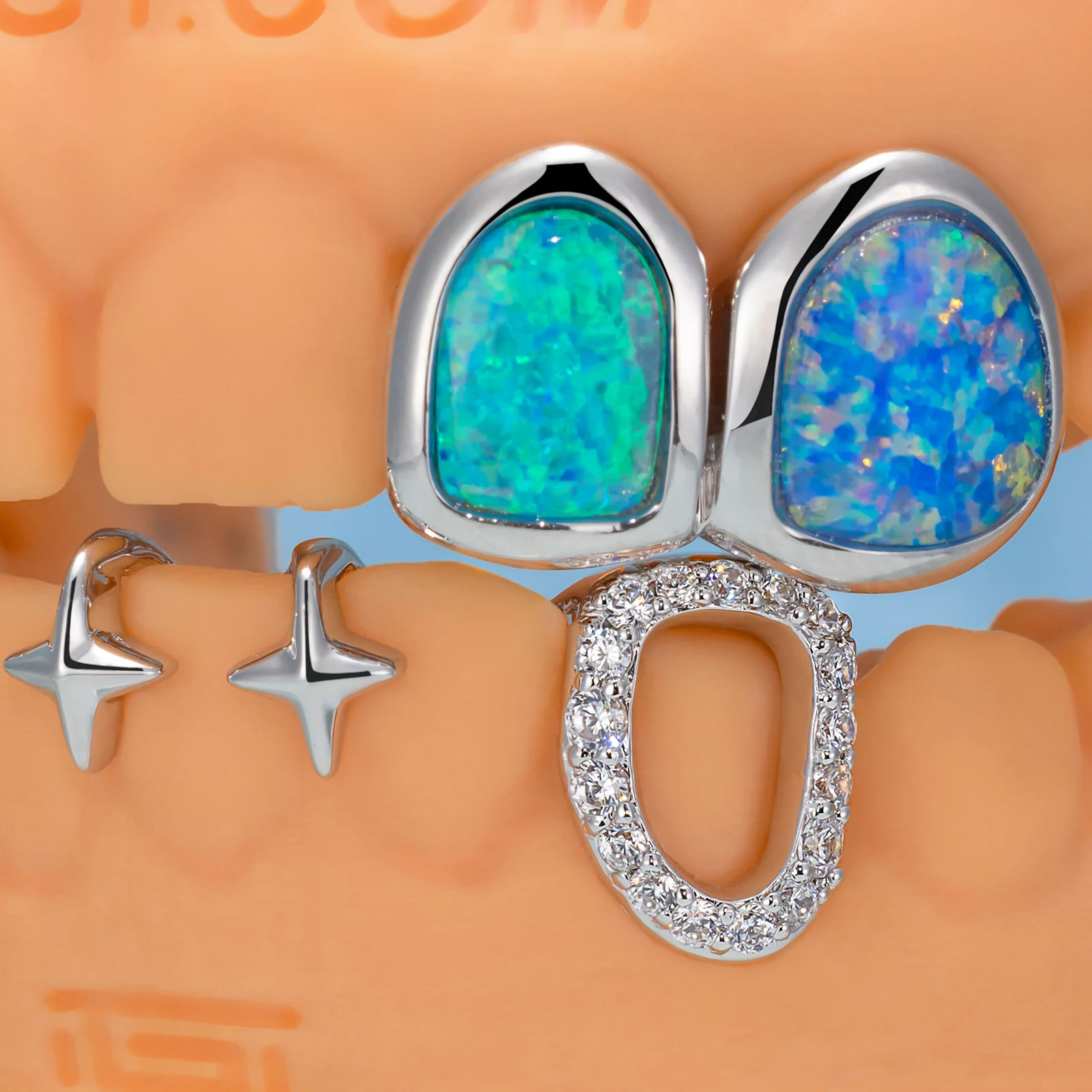 Star & Opal Diamond Grillz - Image 3