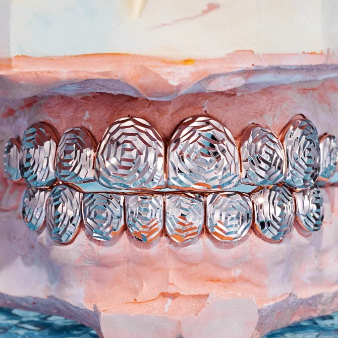 Sterling Silver Rose Cut Grillz - Image 4