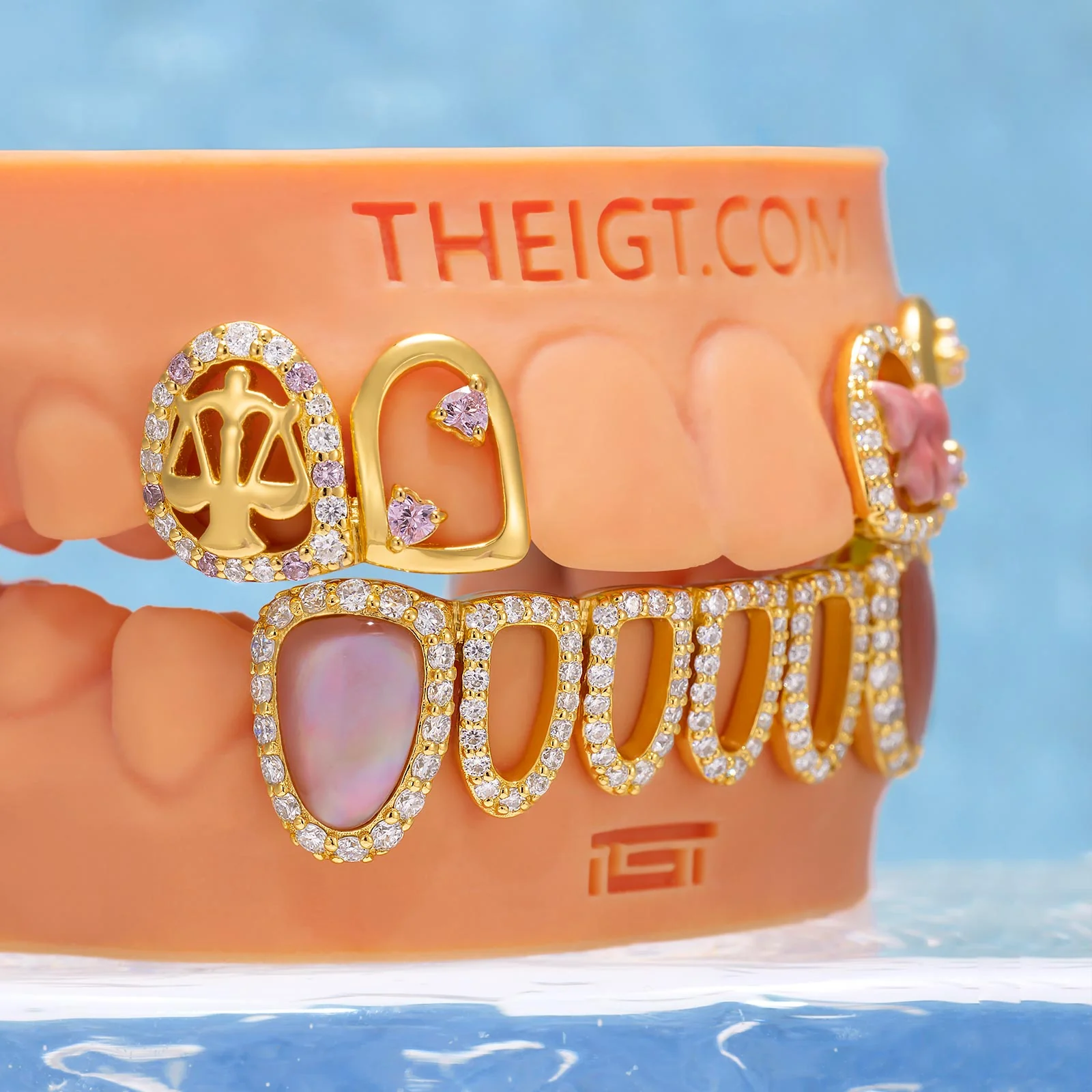 "Sweet Libra" Pink Ribbon Grillz - Image 4