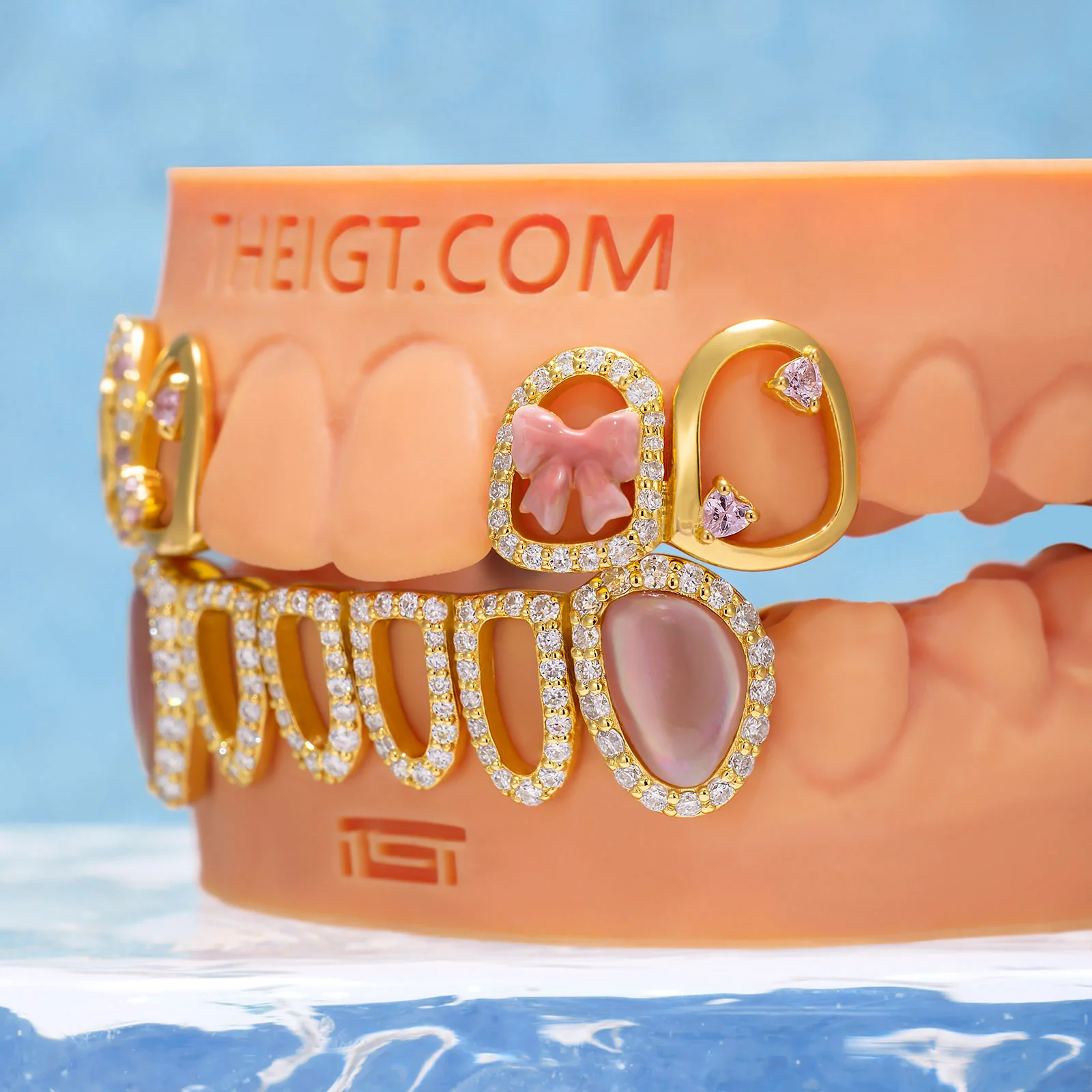 "Sweet Libra" Pink Ribbon Grillz - Image 5