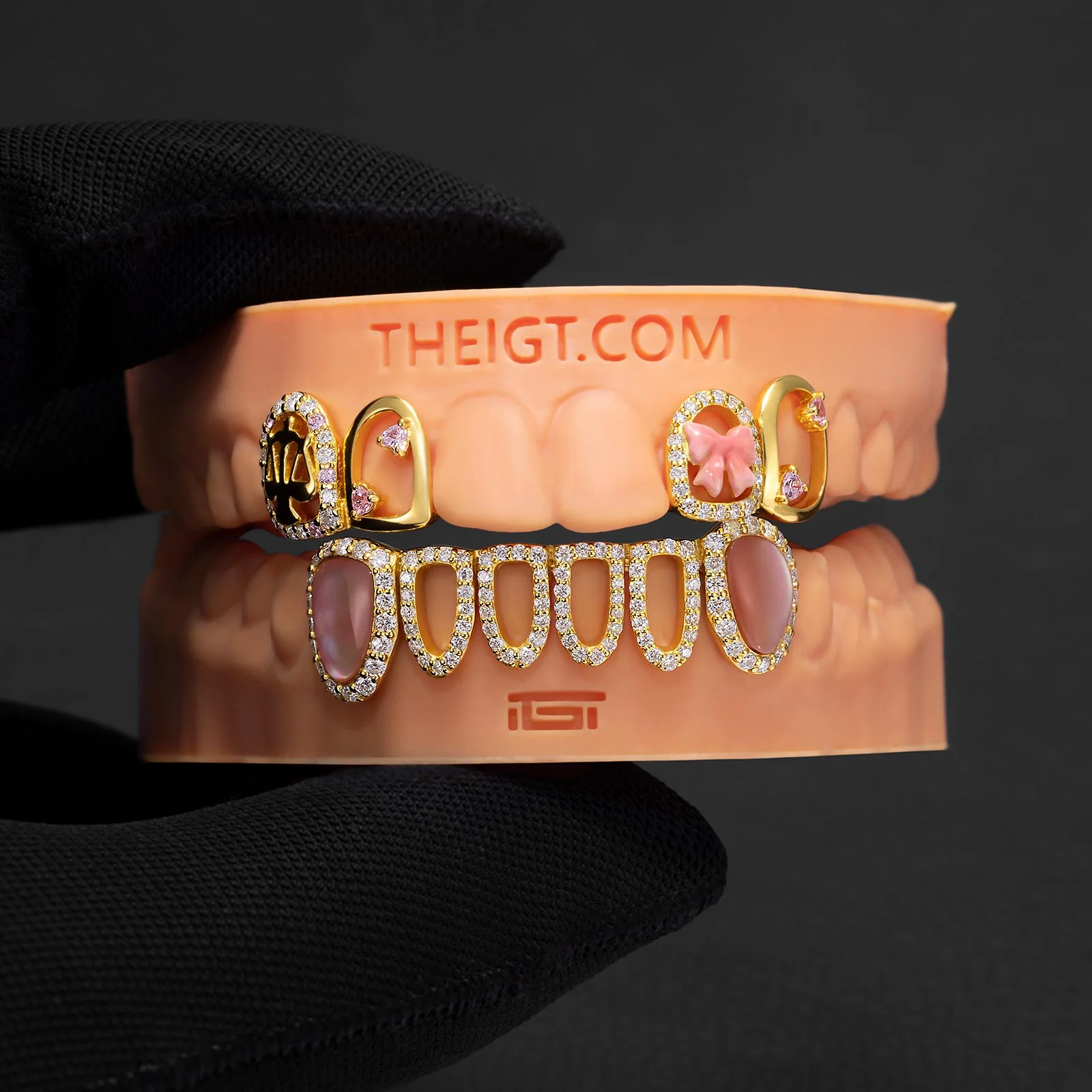 "Sweet Libra" Pink Ribbon Grillz - Image 6
