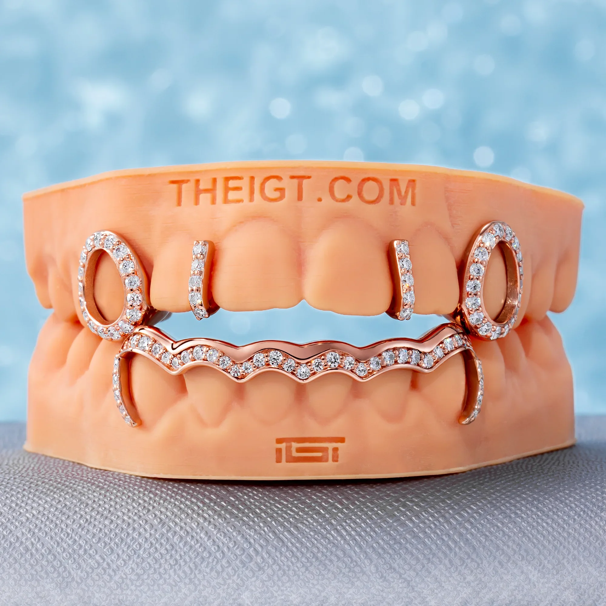 Top 4 Open Face With Bottom Wave Bar Grillz