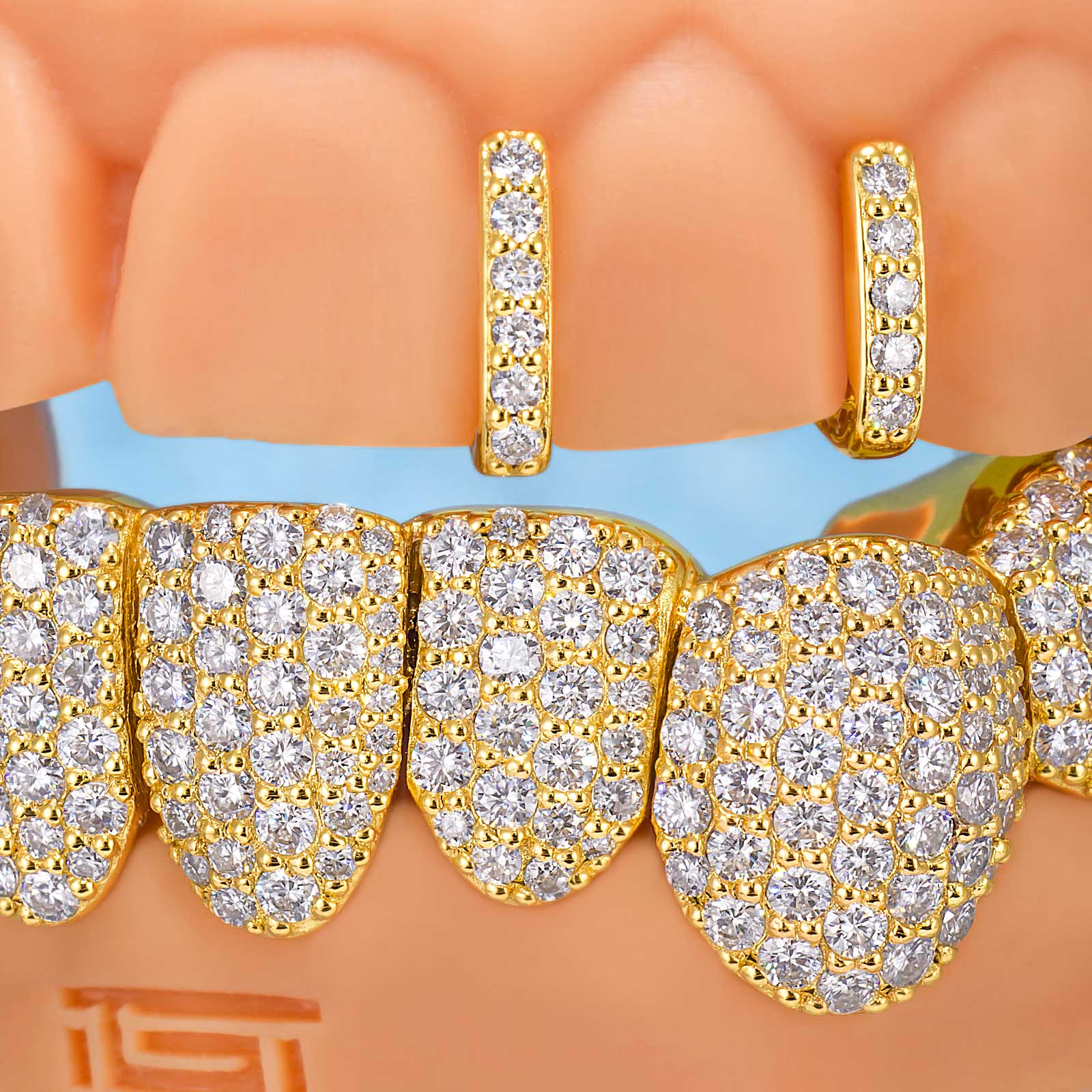 Top lced Gap Bar & Bottom Diamond Grillz - Image 2