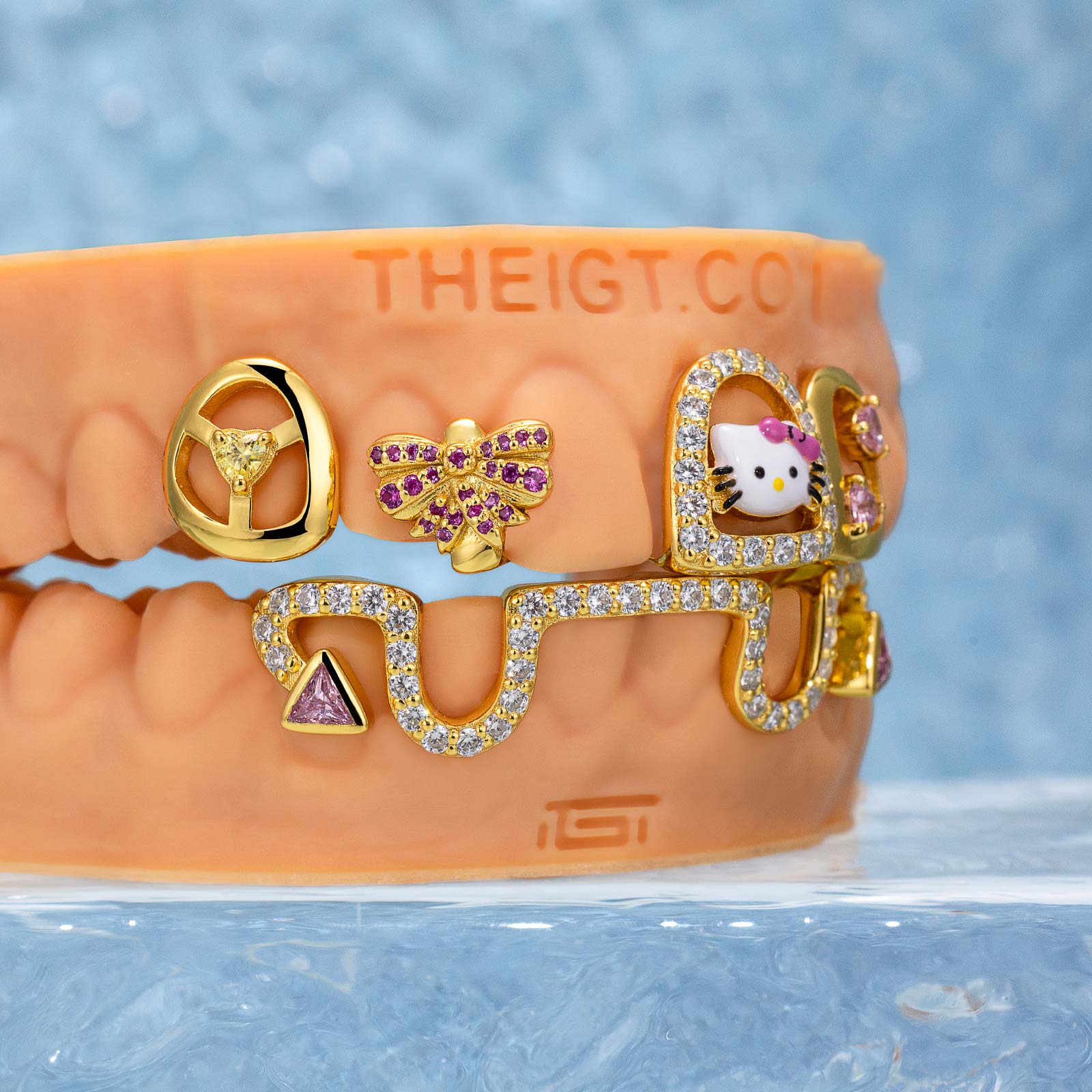 Top Opal W Bunny Tail Bar Grillz - Image 4