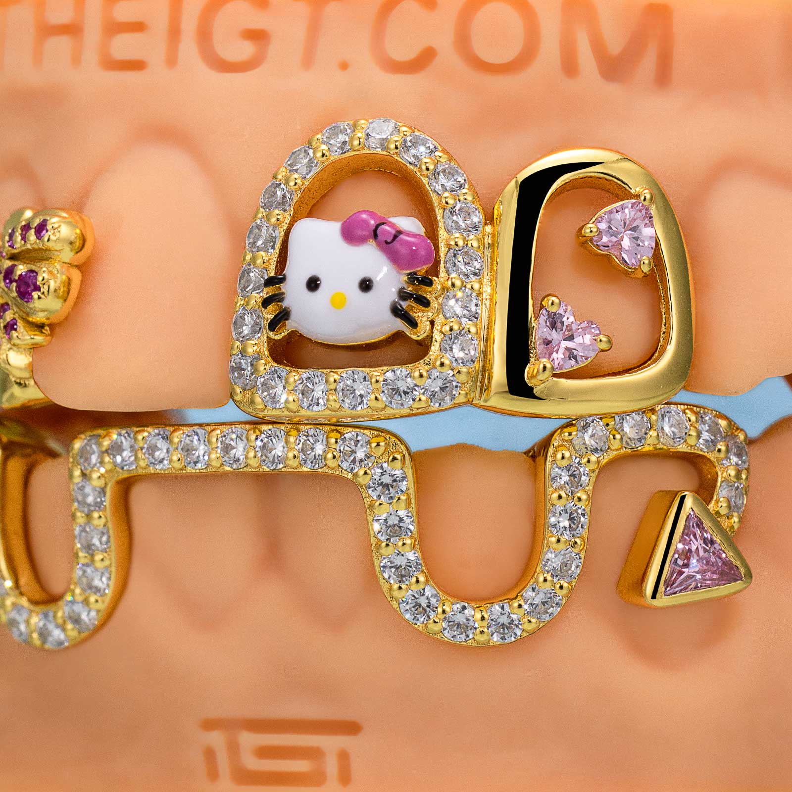 Top Opal W Bunny Tail Bar Grillz - Image 5