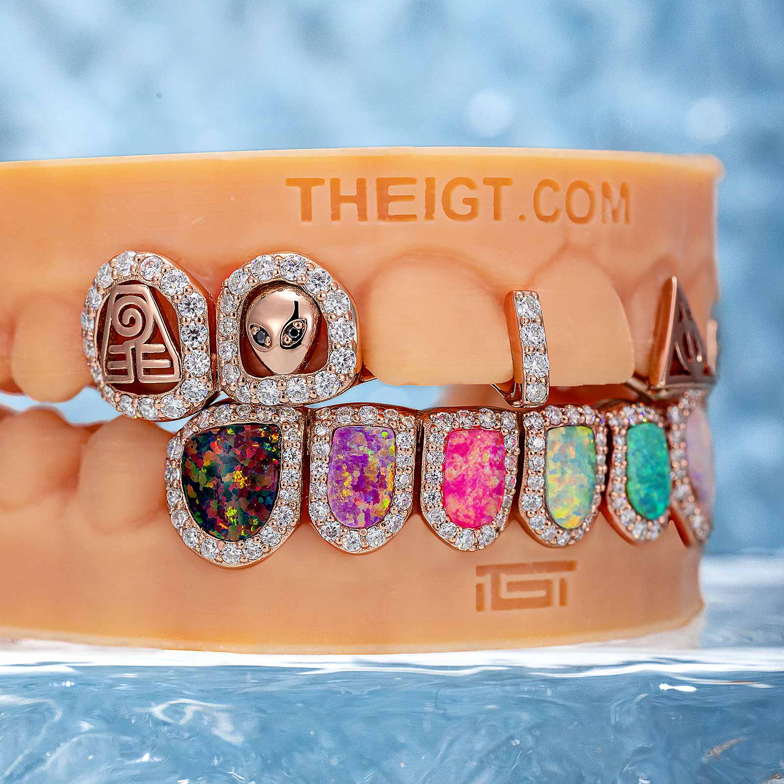 Top Open Face W Bottom Opal Grillz - Image 5