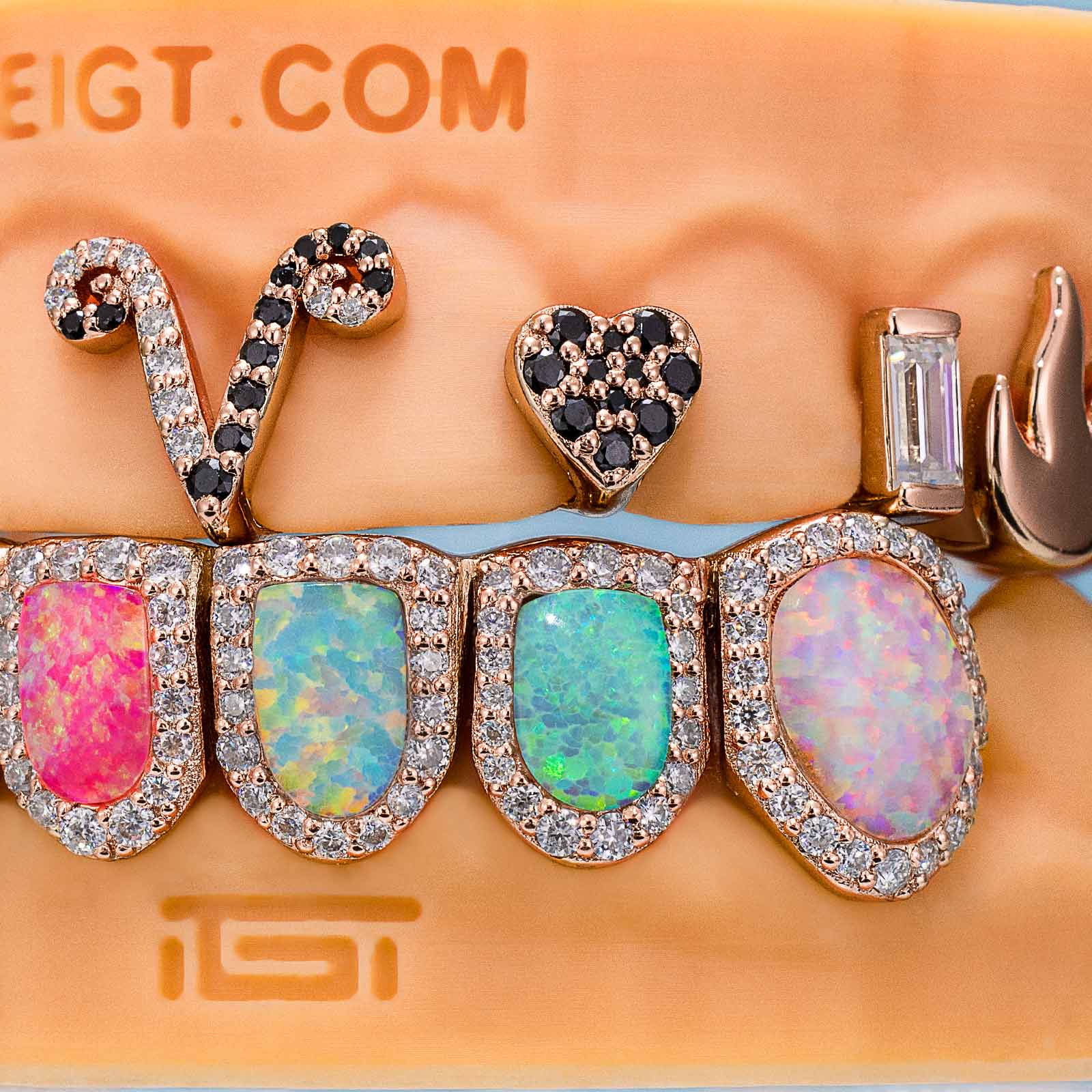 Top Open Face W Bottom Opal Grillz - Image 7