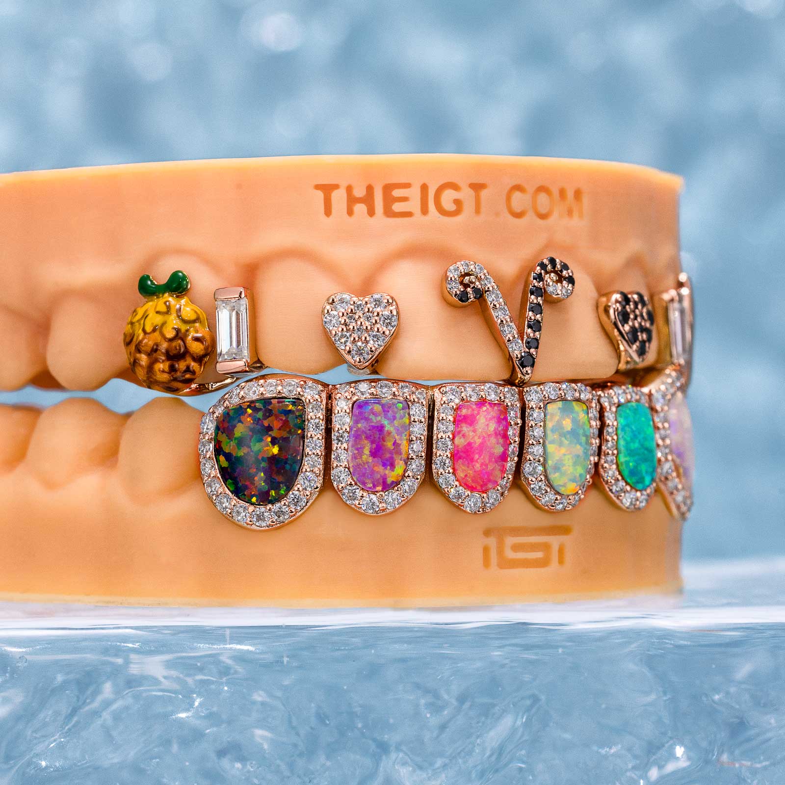 Top Open Face W Bottom Opal Grillz - Image 8
