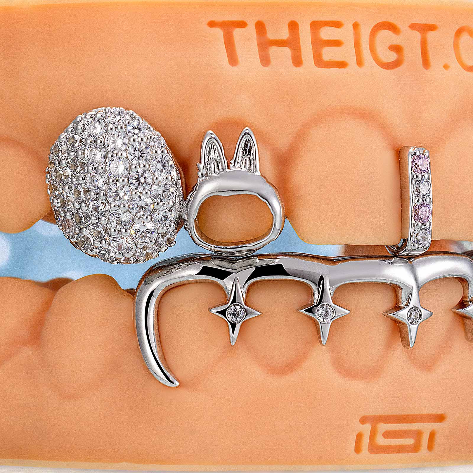 Top Star & Bottom Sparkle Bar Grillz - Image 2