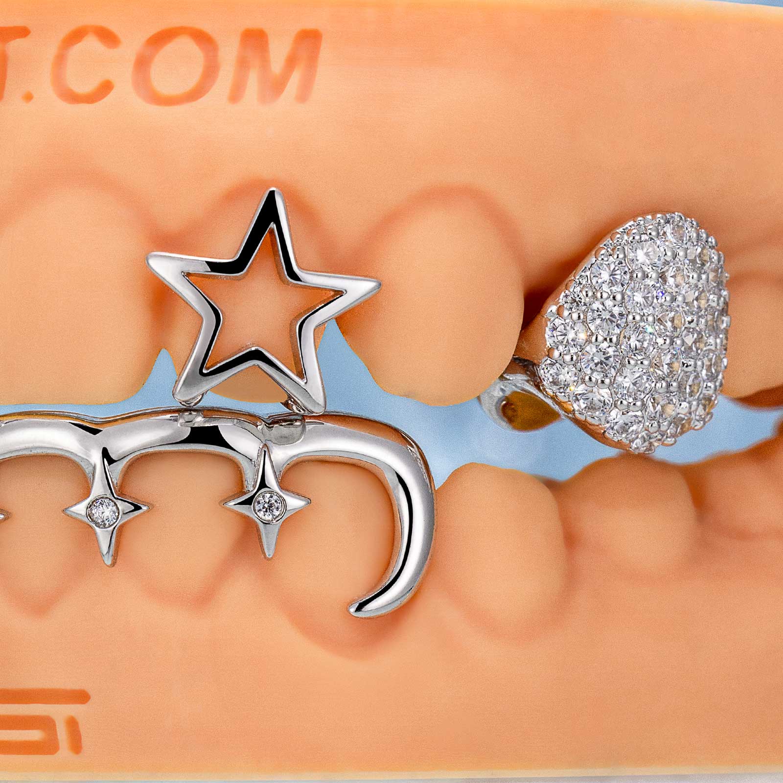 Top Star & Bottom Sparkle Bar Grillz - Image 3