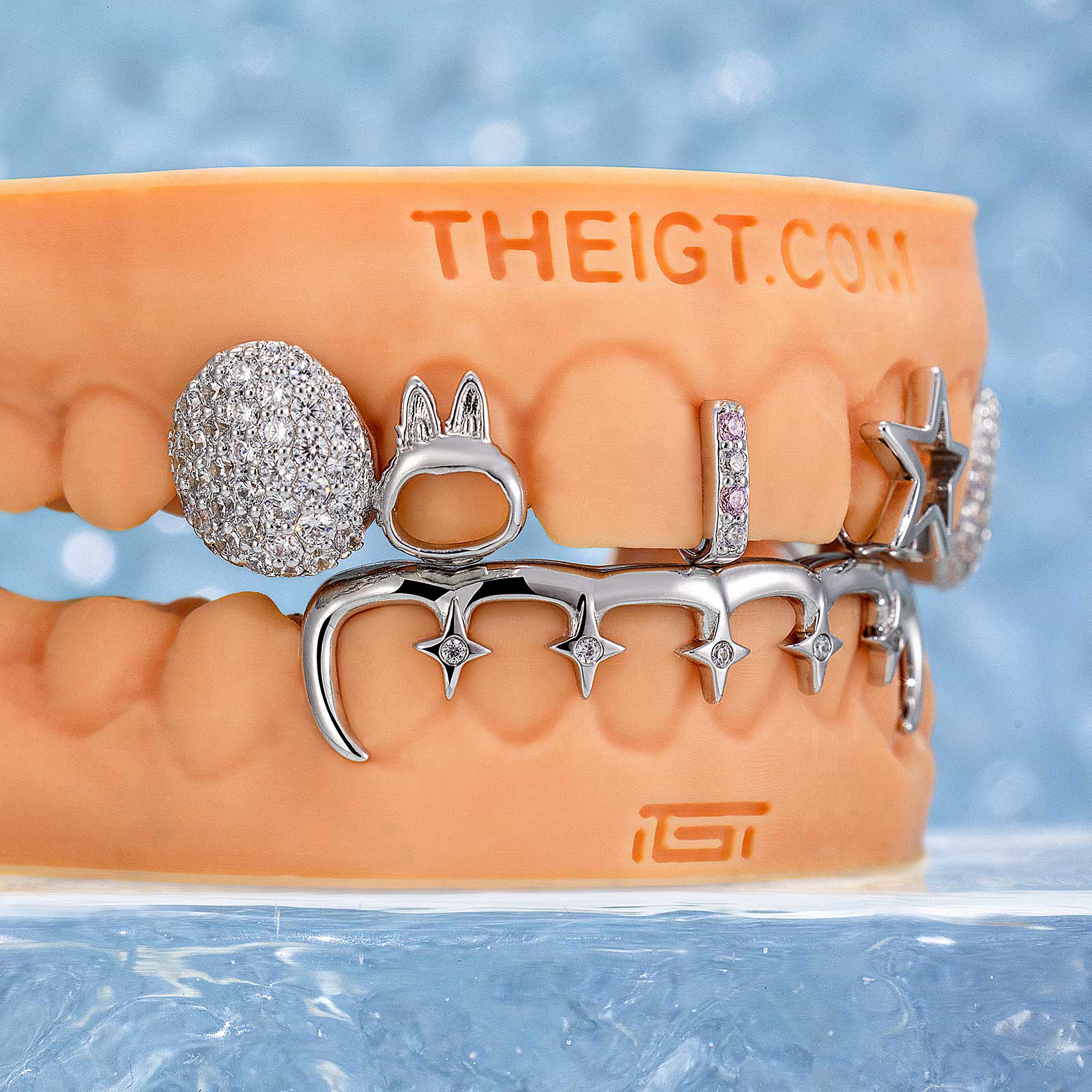 Top Star & Bottom Sparkle Bar Grillz - Image 4