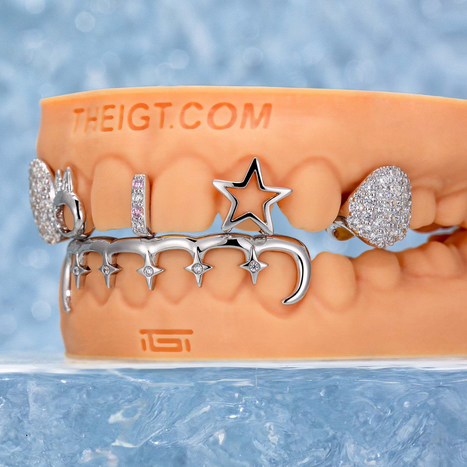 Top Star & Bottom Sparkle Bar Grillz - Image 5