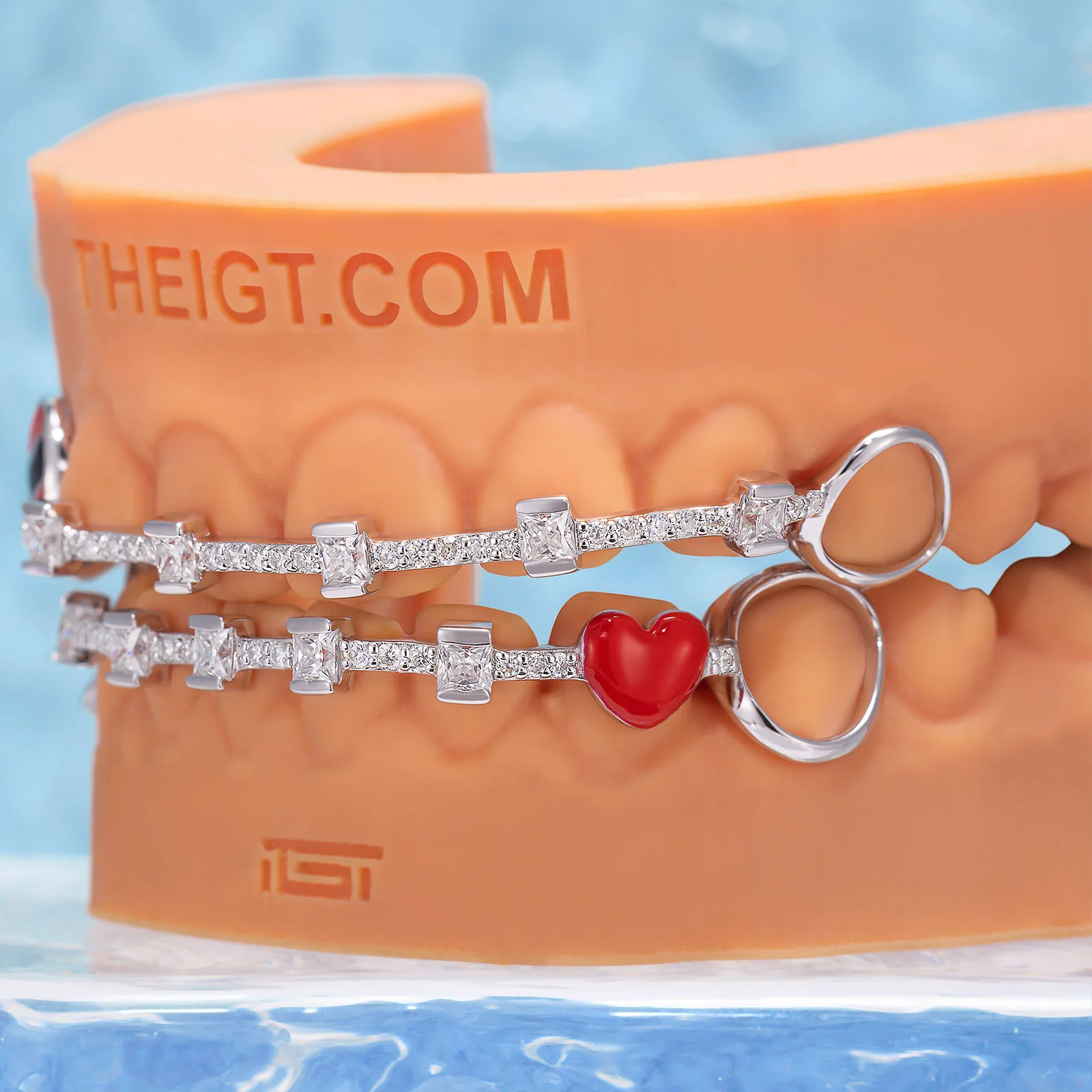 "Trini Love" Iced Baguette Bar Grillz - Image 5