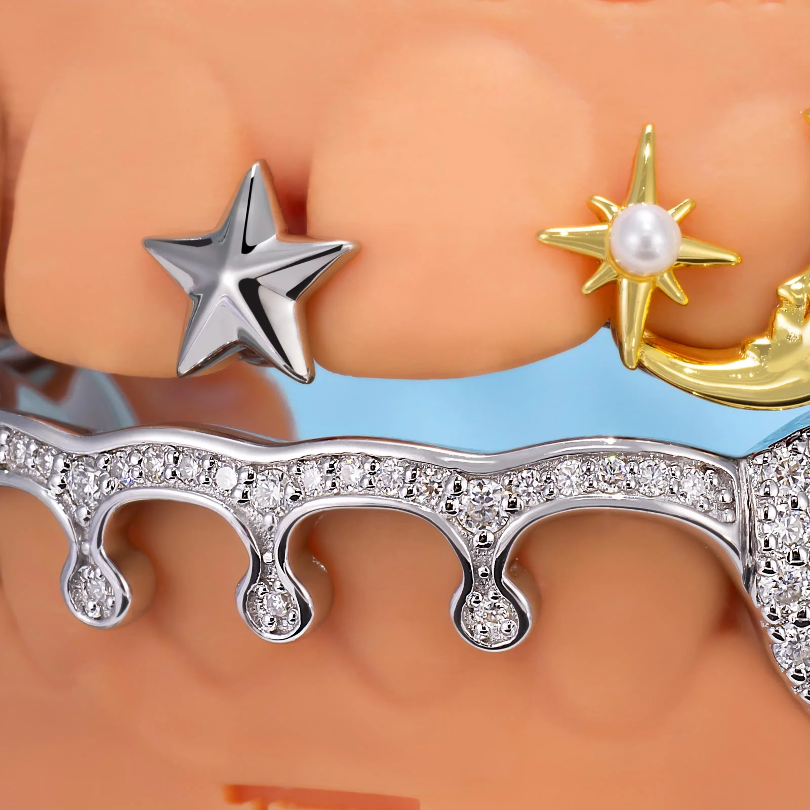 Turquoise & Ruby Open Face Grillz - Image 8
