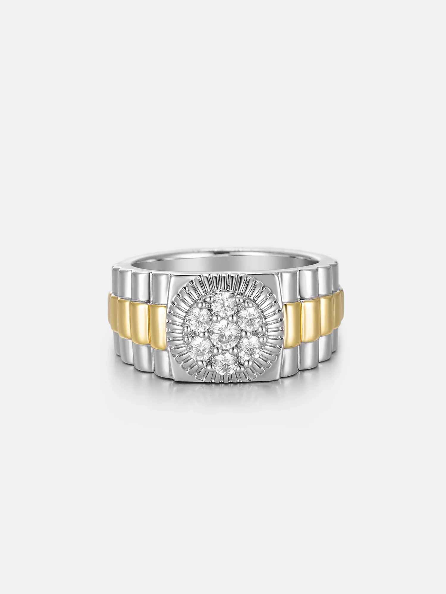 Two Tone Moissanite Majesty Ring - Image 2
