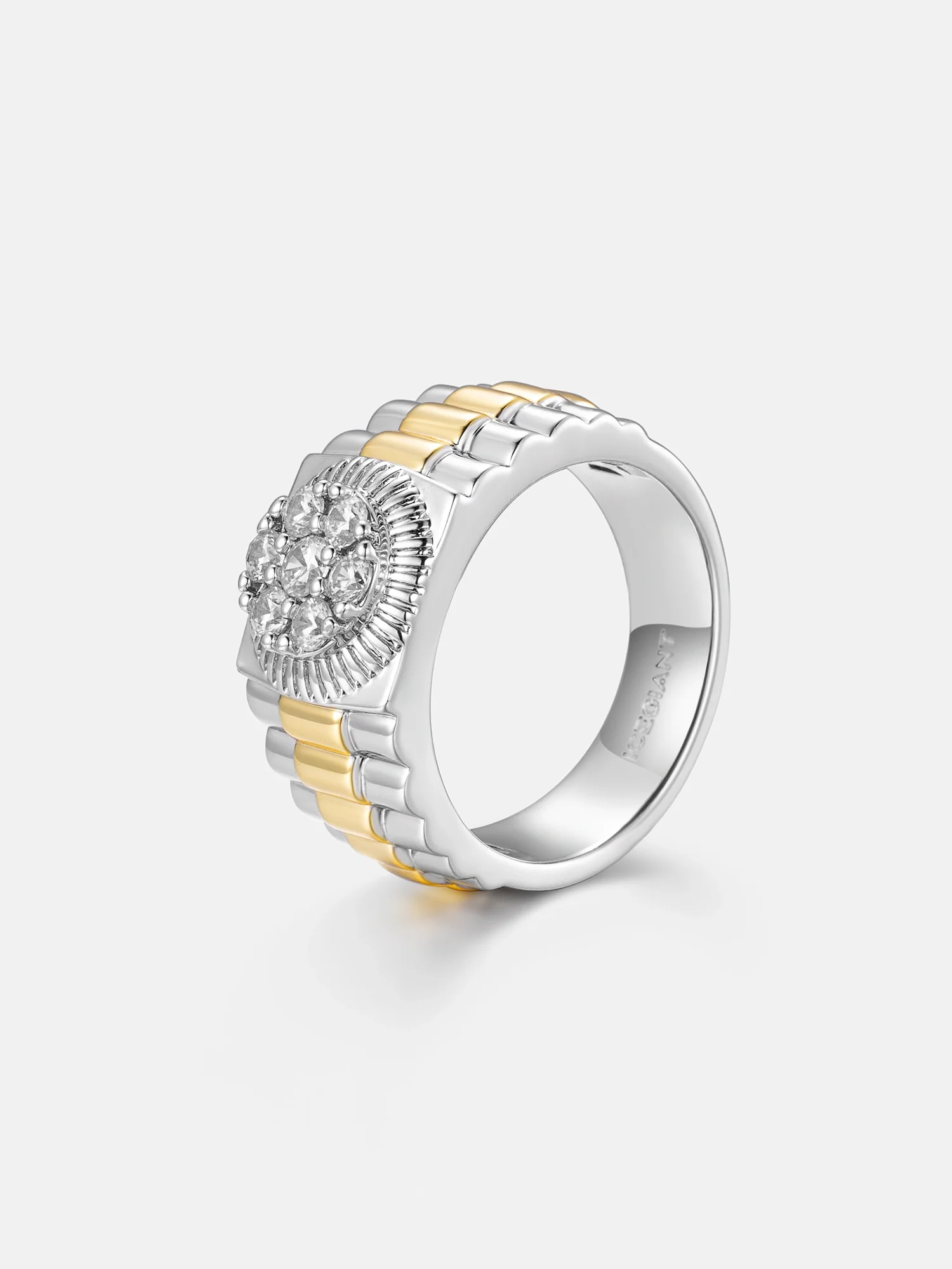 Two Tone Moissanite Majesty Ring - Image 4